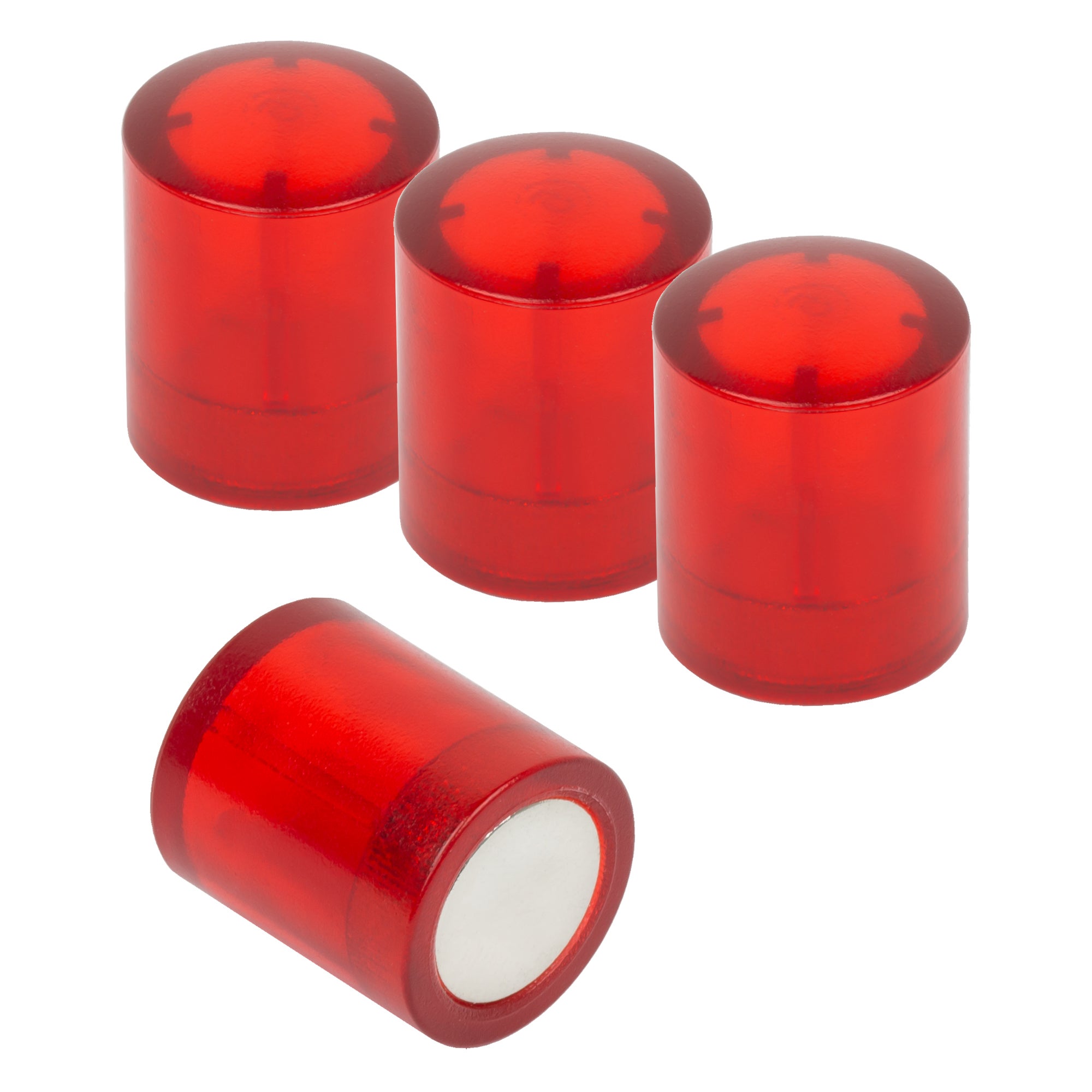 Farbige Magnete mit Neodym Ø14x17,5mm transparent rot