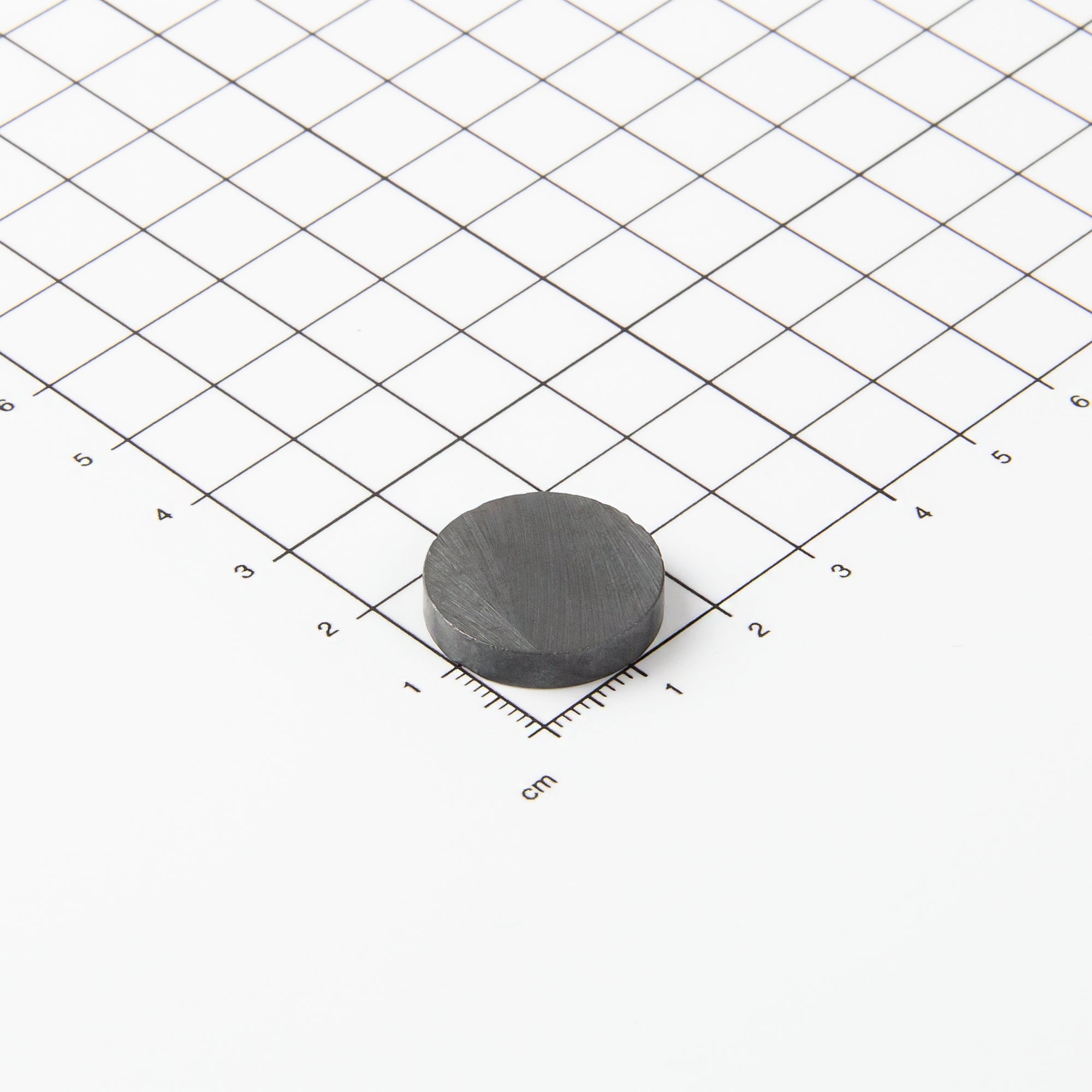 Scheibenmagnet aus Ferrit in der Abmessung Ø20x4mm