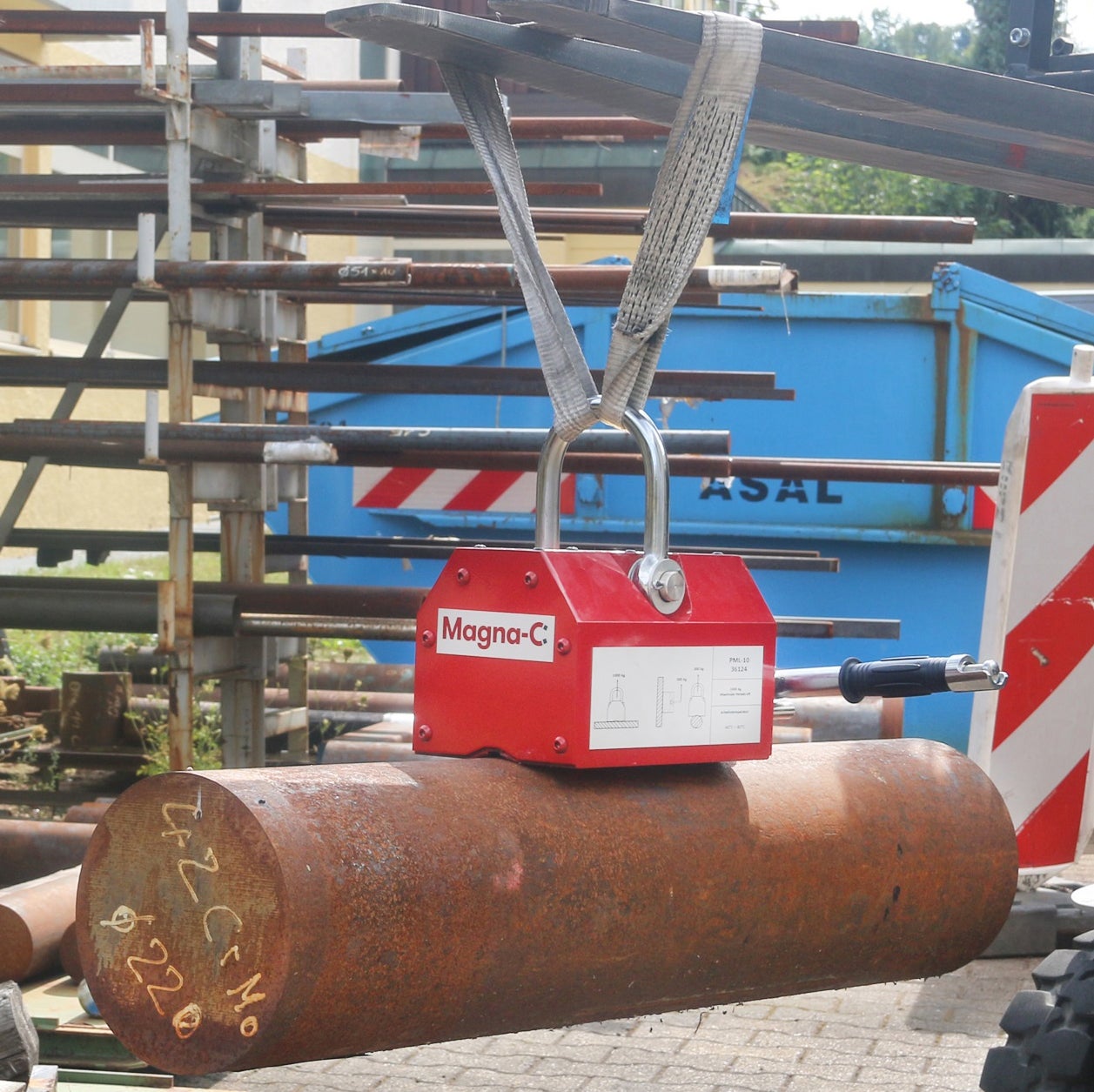 Permanent-Kranmagnet für Rundmaterial Anwendung
