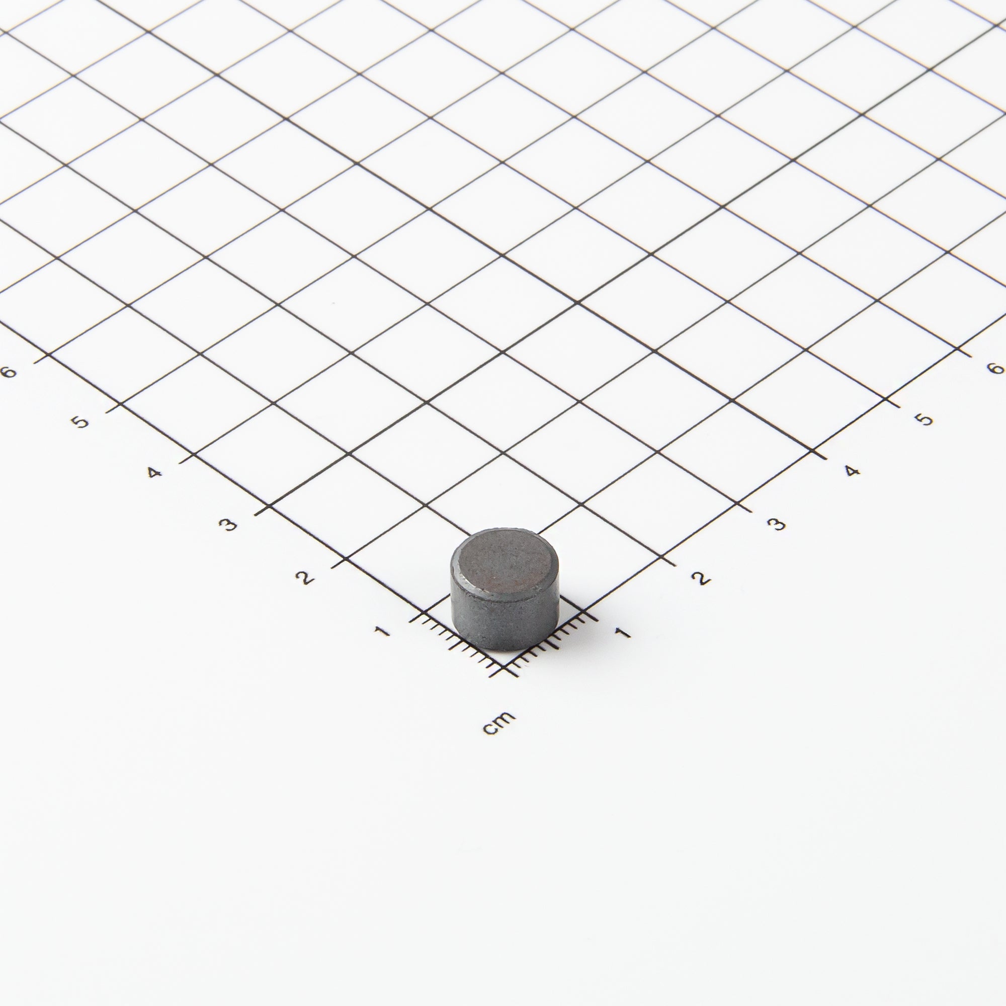 Scheibenmagnet aus Ferrit in der Abmessung Ø10x7mm