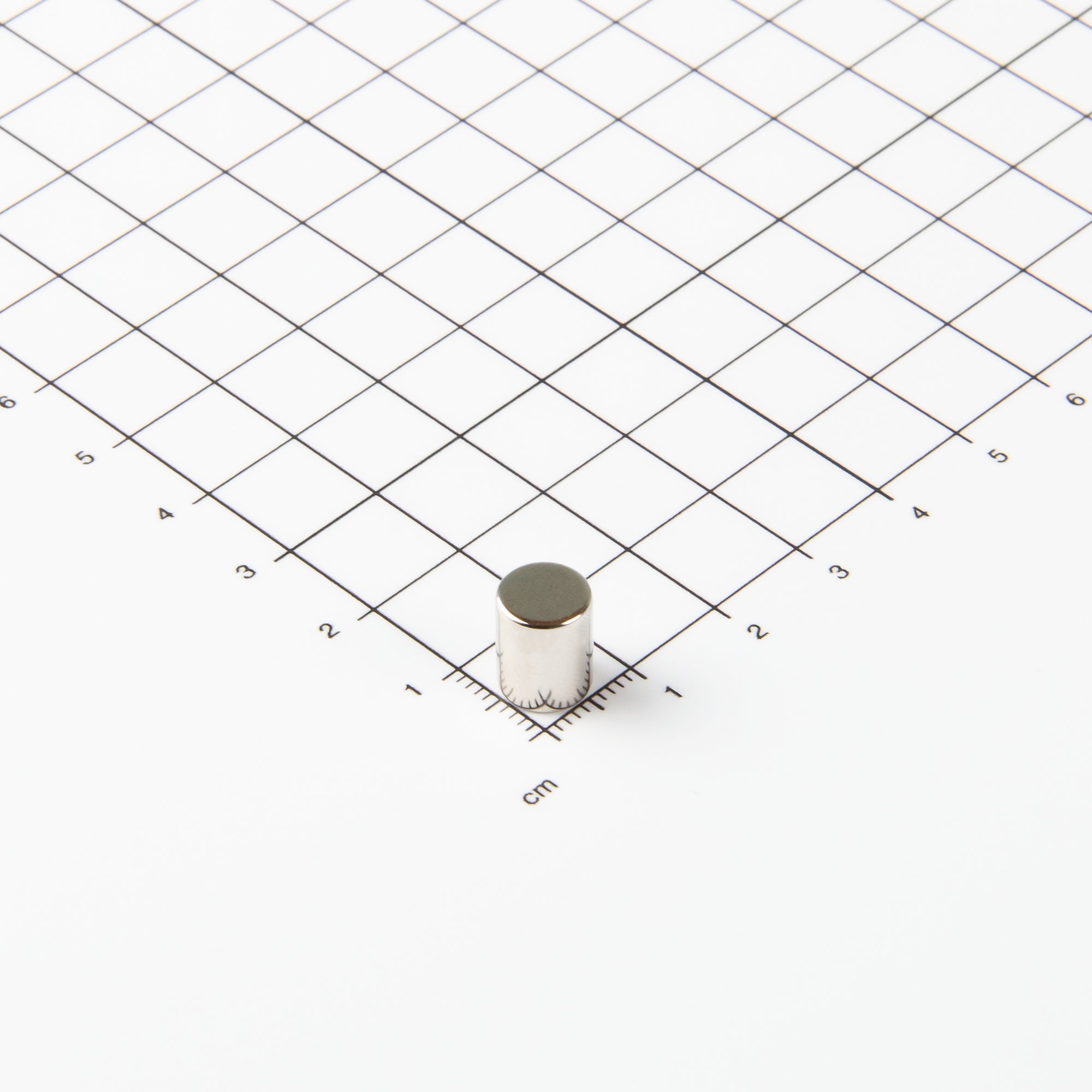 Zylindrischer Stabmagnet aus Neodym mit der Abmessung Ø8x10mm