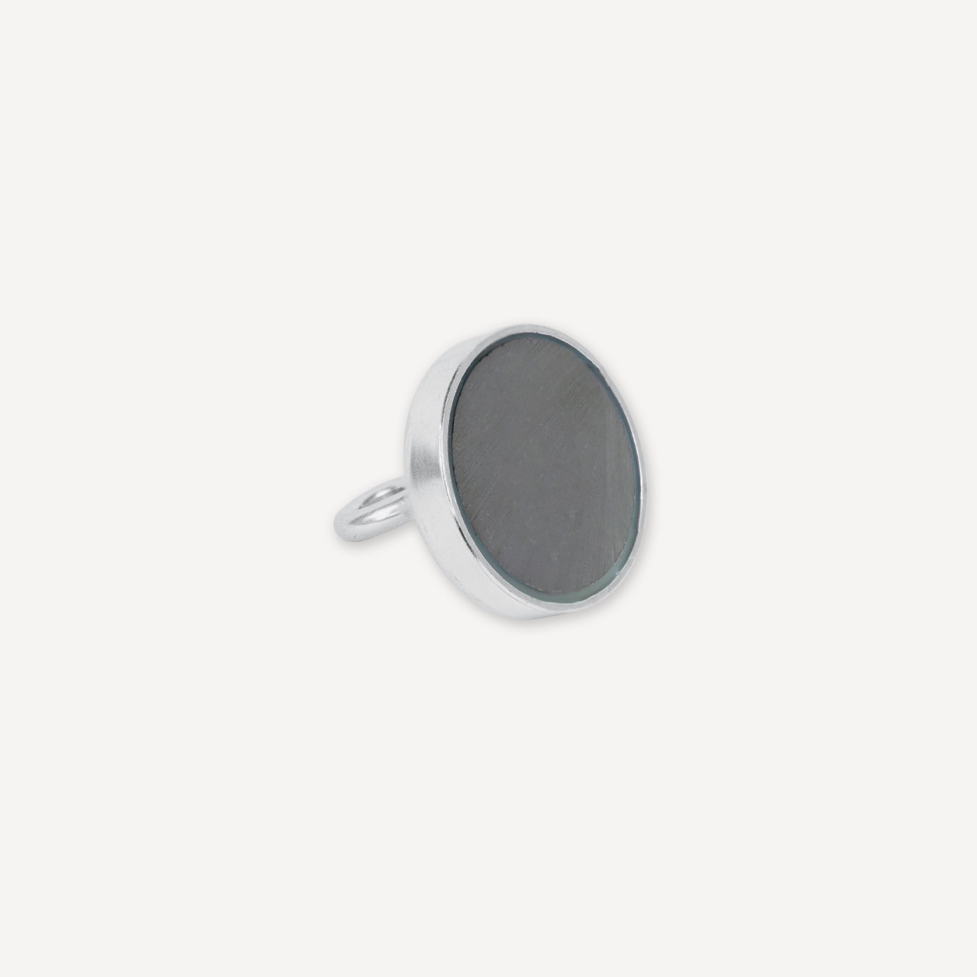 Hartferrit Flachgreifer Ø32x7mm mit Öse Haftfläche