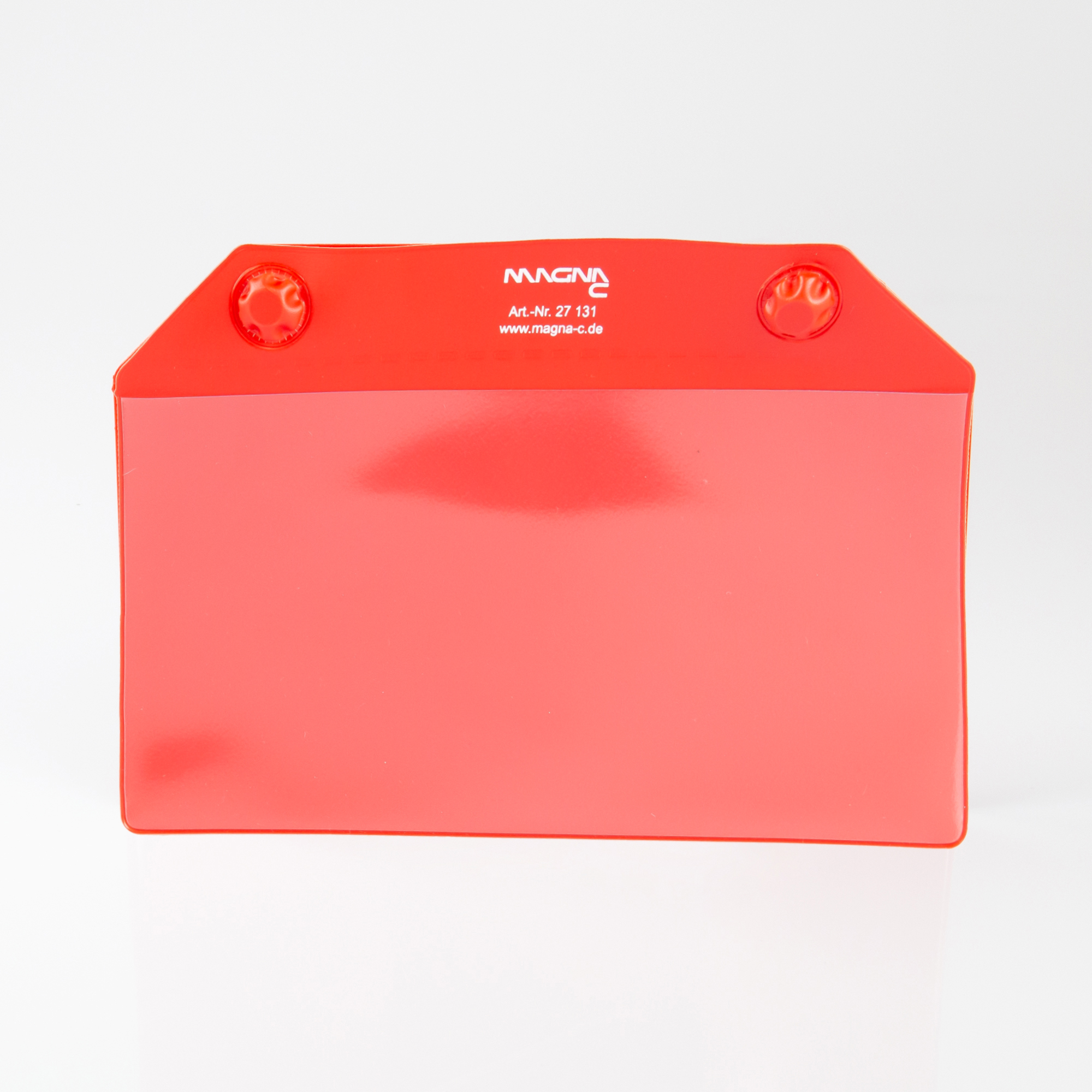 Magnettasche mit Neodym-Magneten 217 x 110 mm rot
