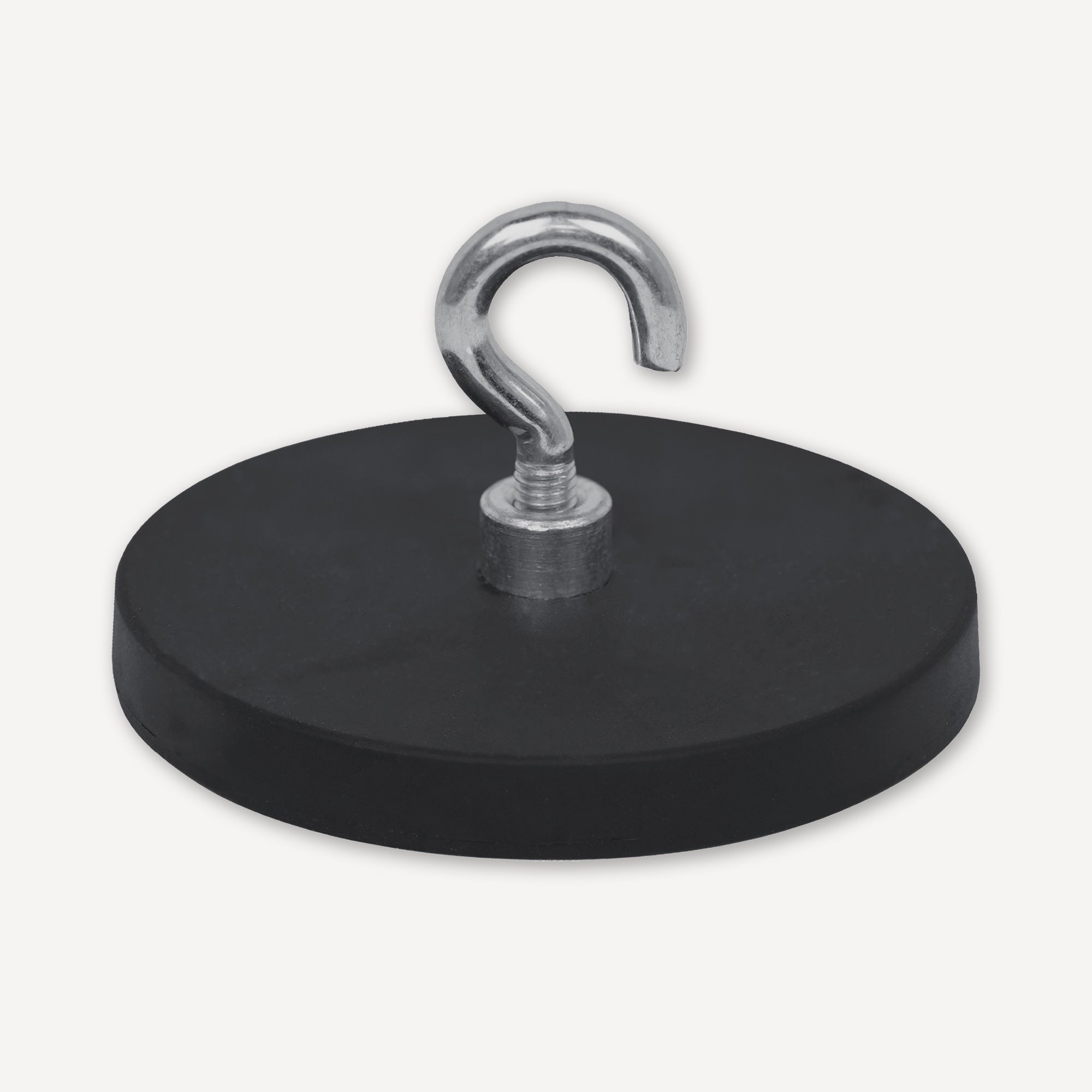 Gummierter Magnet Ø66x8,5mm mit Haken