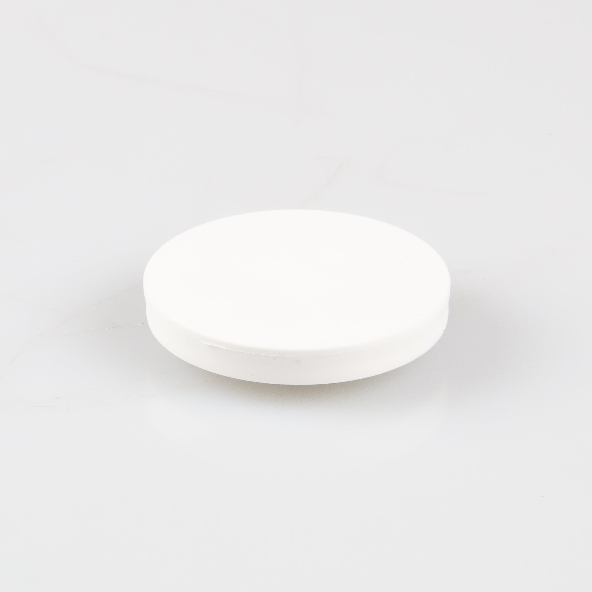 Gummiertes weißes Magnetsystem Ø43x6mm mit Gewindebuchse M4 Haftfläche