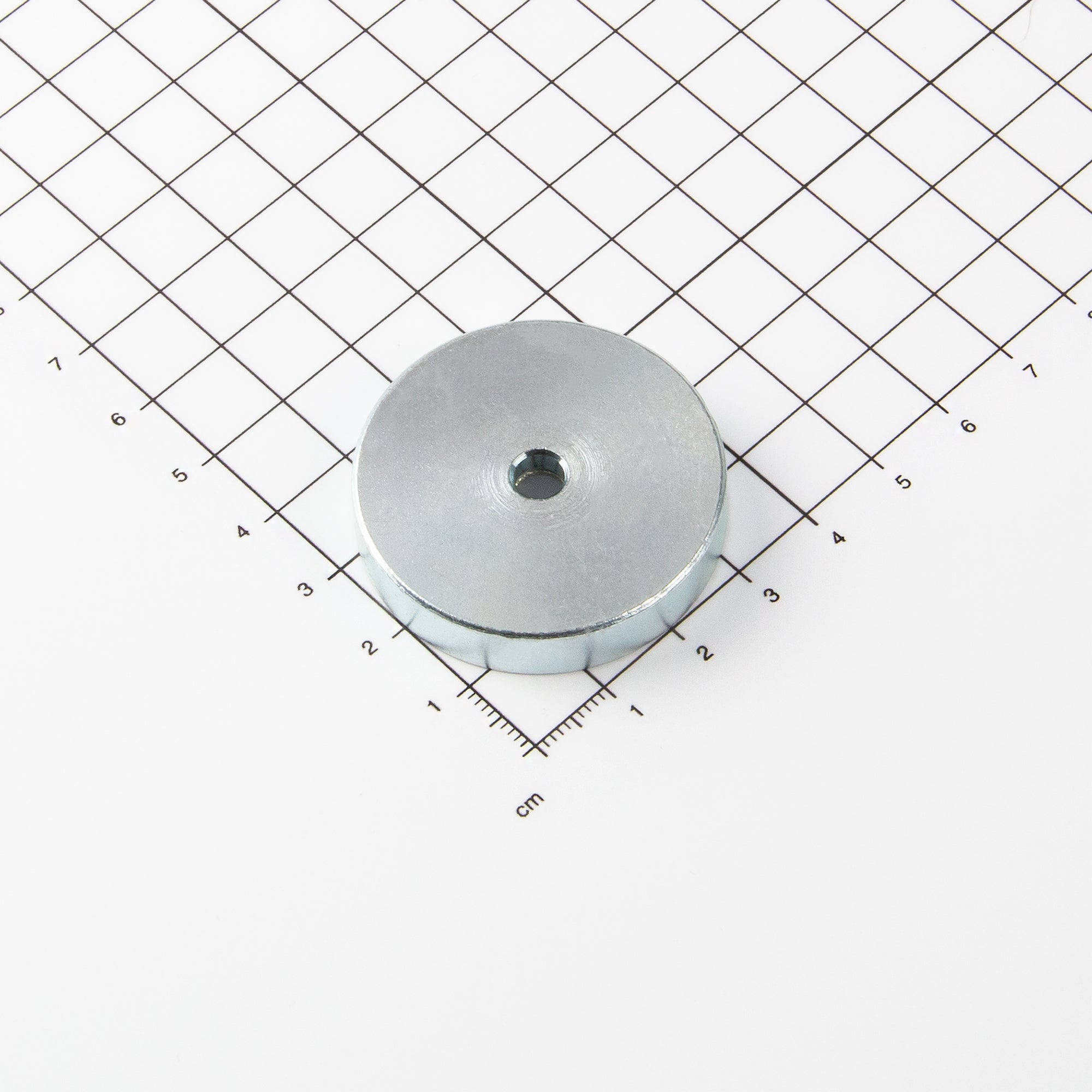 Samarium-Cobalt Flachgreifer Ø40x8mm mit konischer Senkung