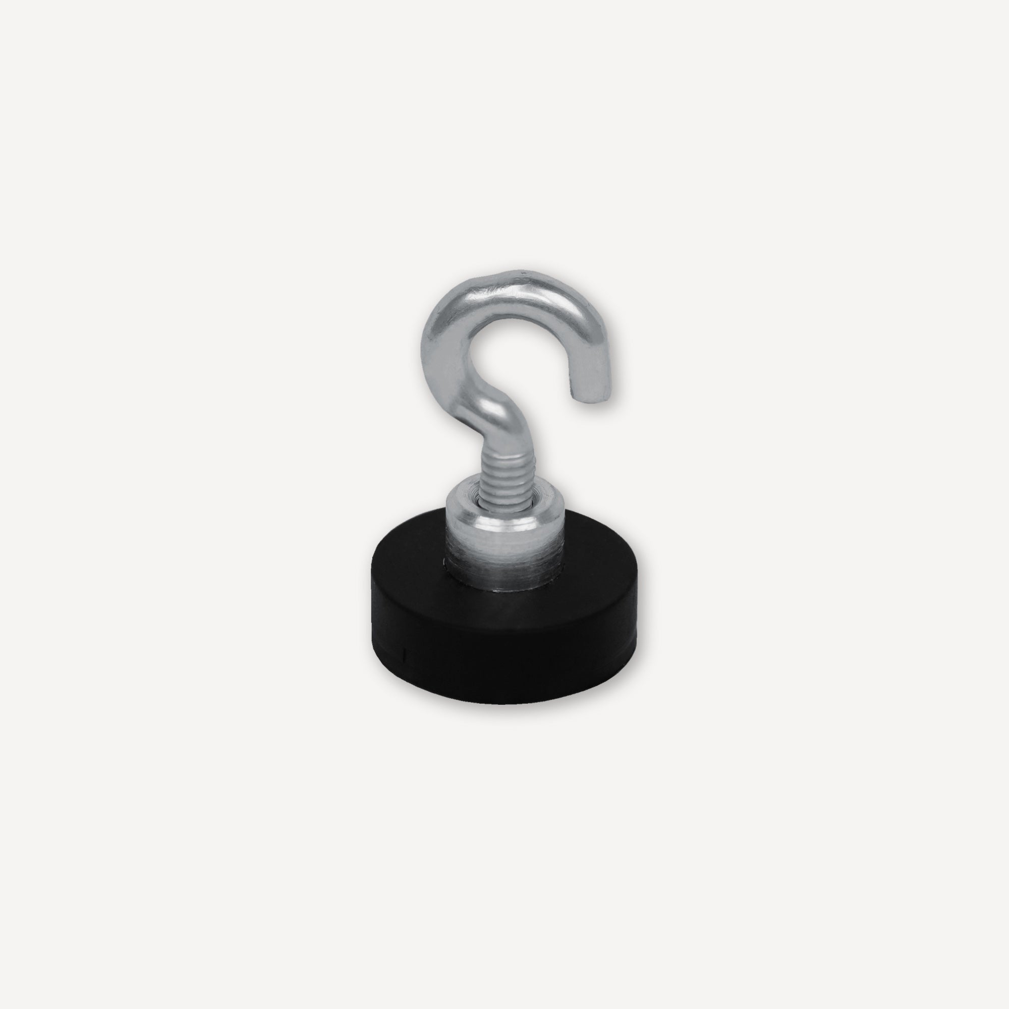 Gummierter Magnet Ø18x6mm mit Haken