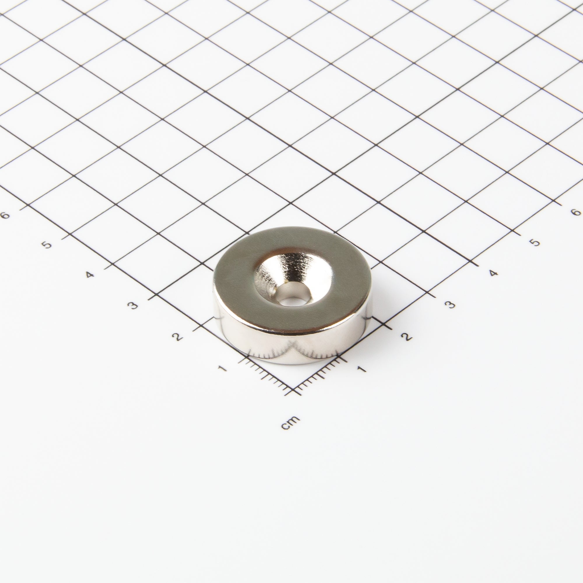 Neodym Ringmagnet mit konischer Senkbohrung Ø25xØ5,5x7mm