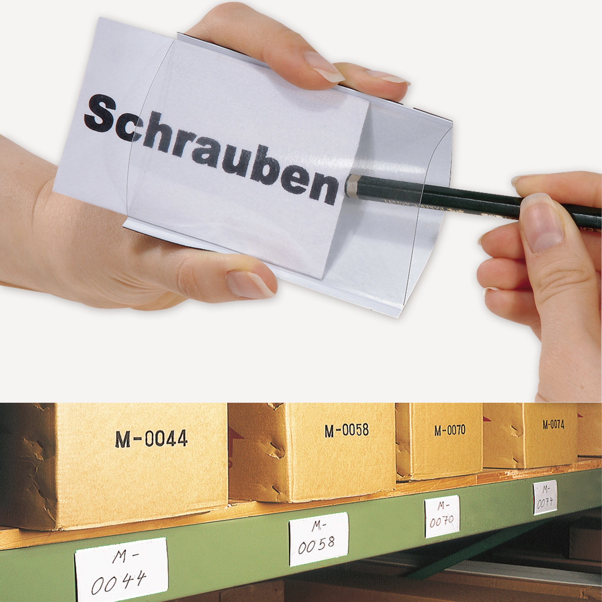 Magnetschild mit Einschub seitlich 100x65mm Anwendung