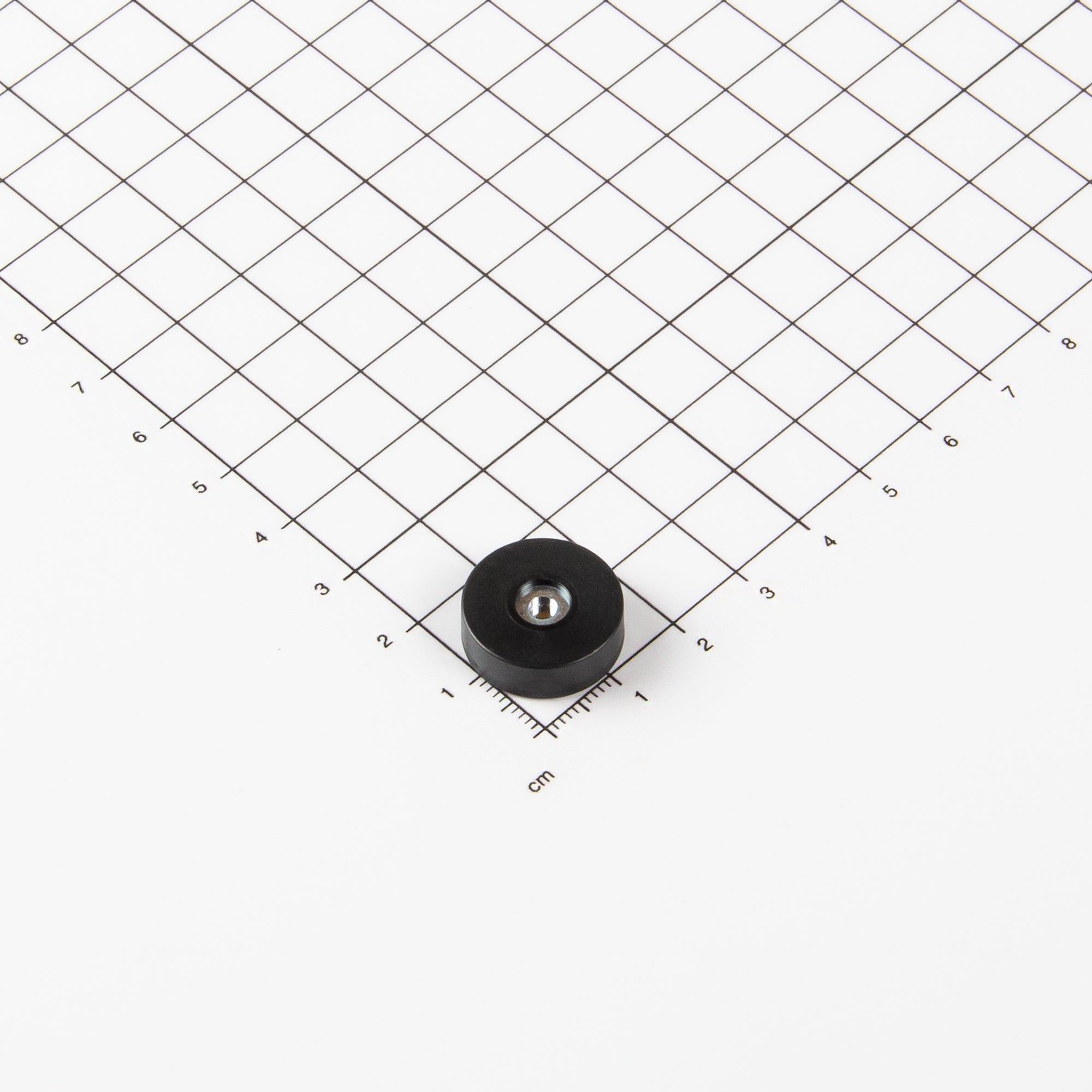 Gummierter Neodym-Magnet Ø18x6mm zum Kleben