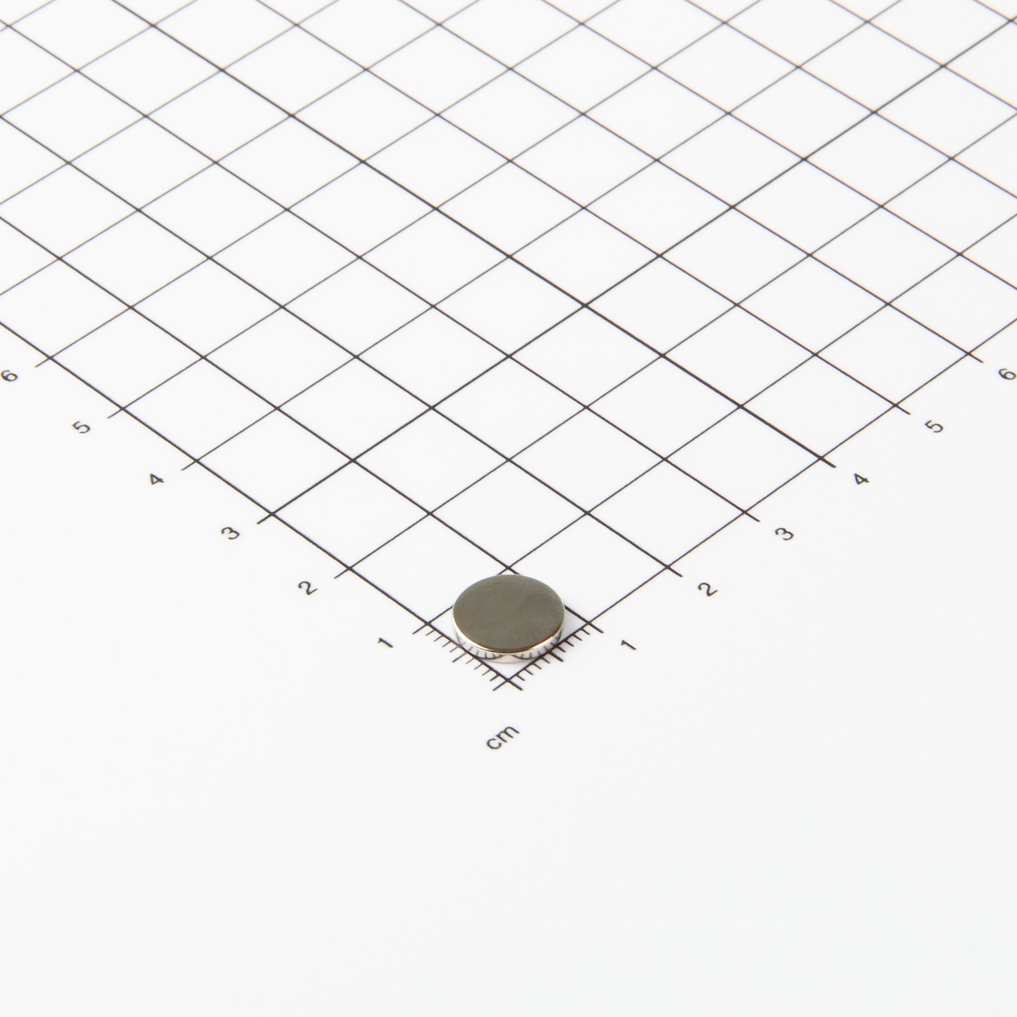 Flacher Scheibenmagnet aus Neodym mit der Abmessung Ø10x1,5mm