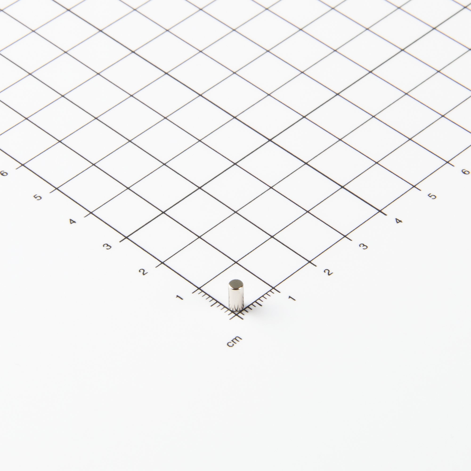 Zylindrischer Stabmagnet aus Neodym mit der Abmessung Ø3x5mm