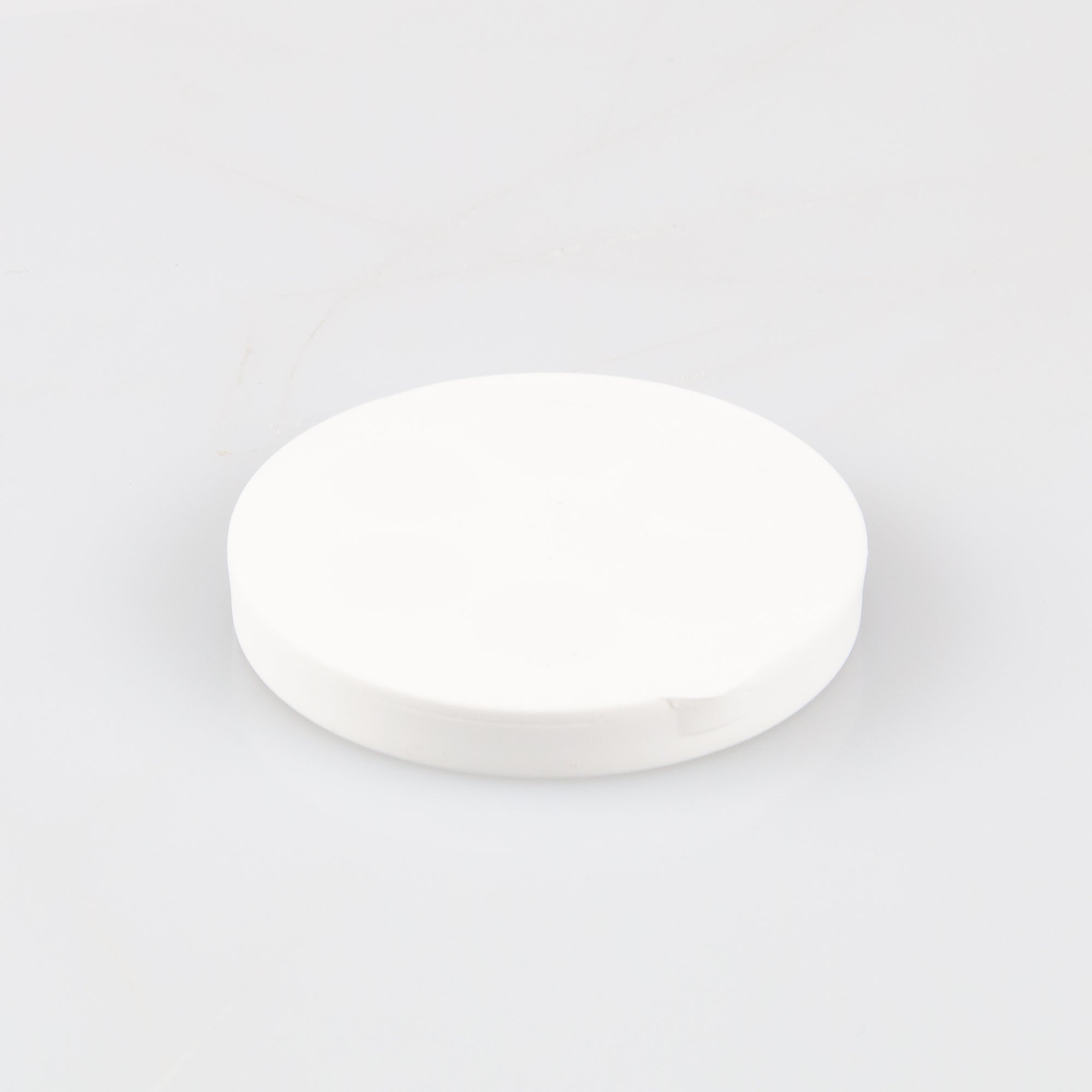 Gummiertes weißes Magnetsystem Ø43x6mm mit Innengewinde M4 Haftfläche