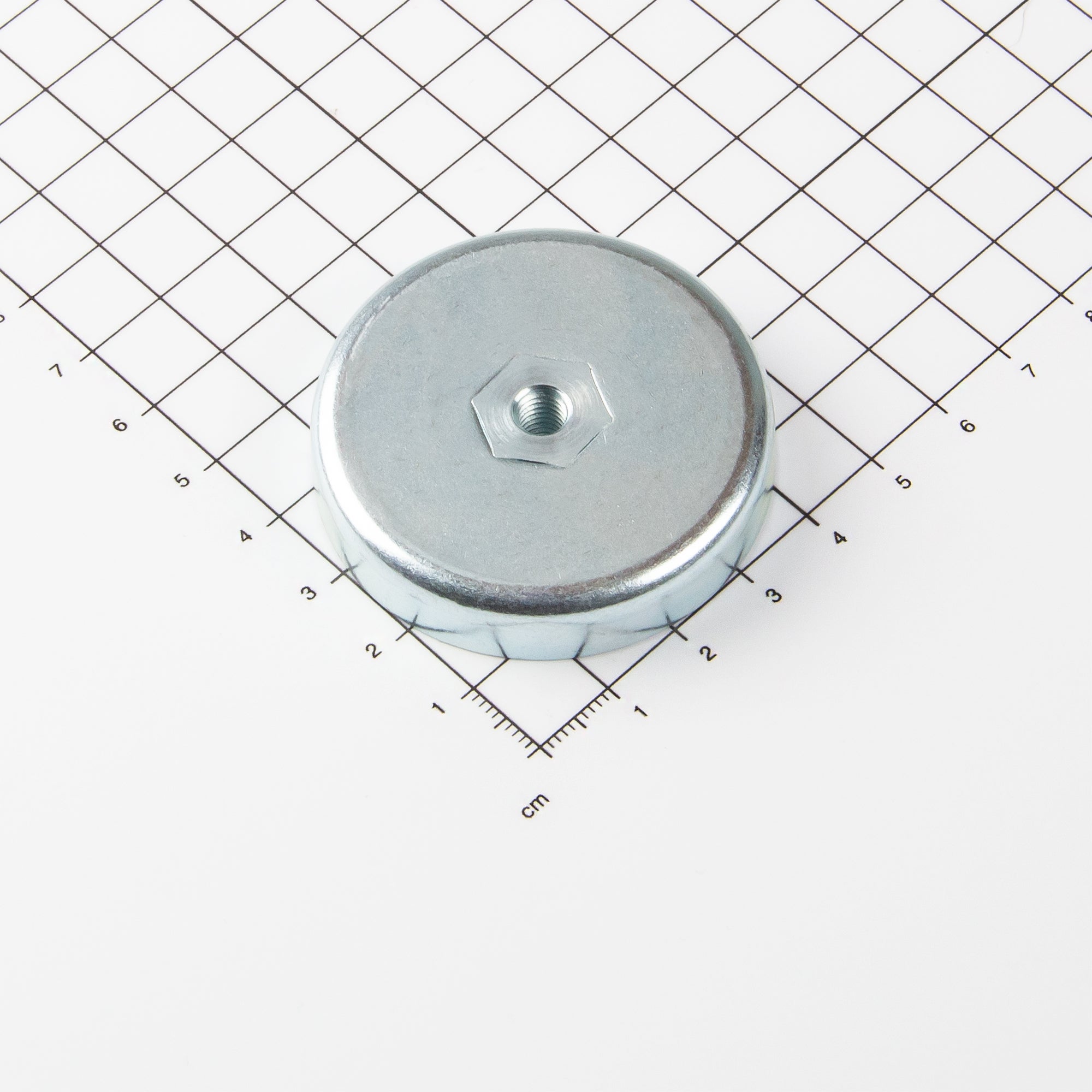 Ferrit Flachgreifer mit Innengewinde Ø50x10mm