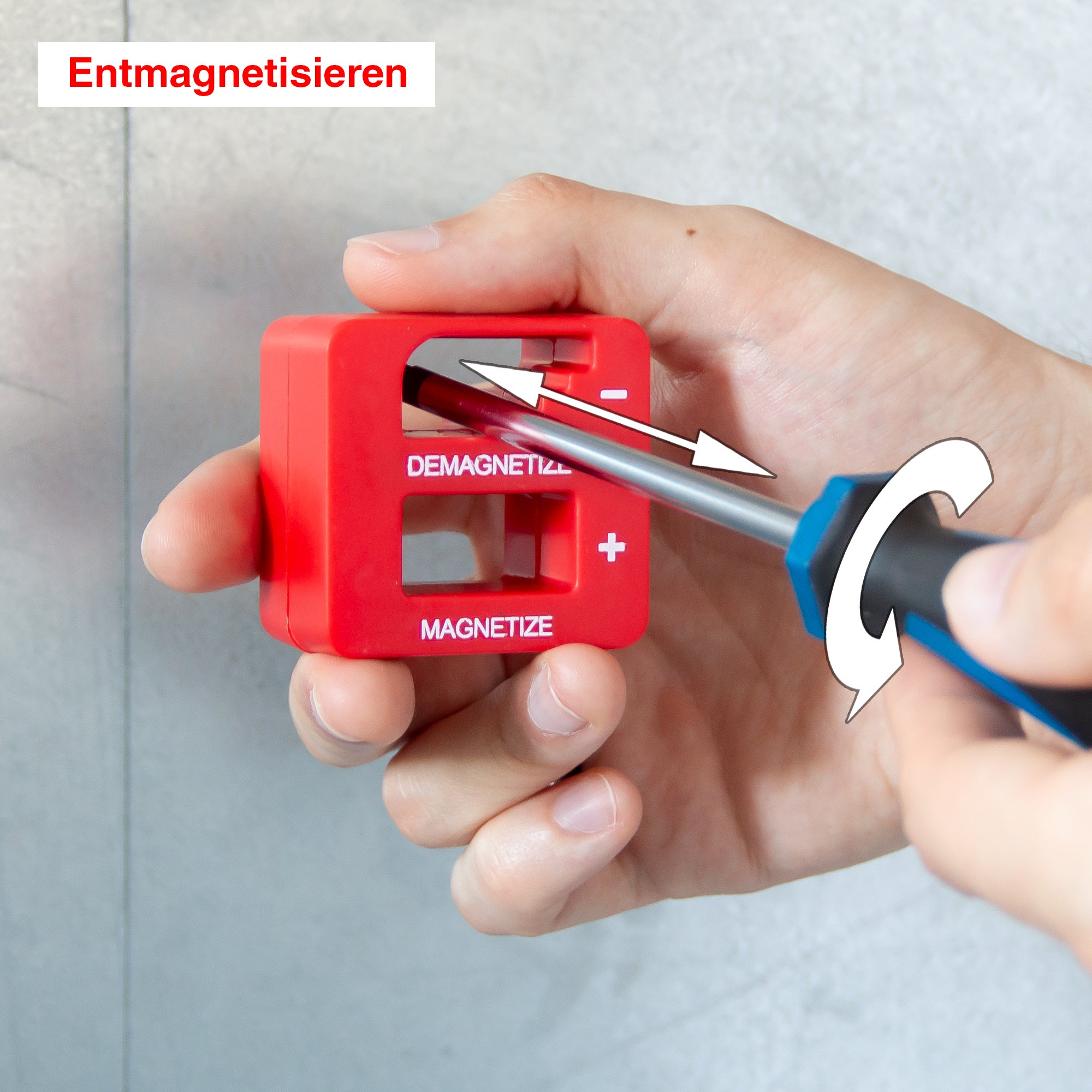 Magnetisier- und Entmagnetisiergerät für Schraubendreher Bedienung