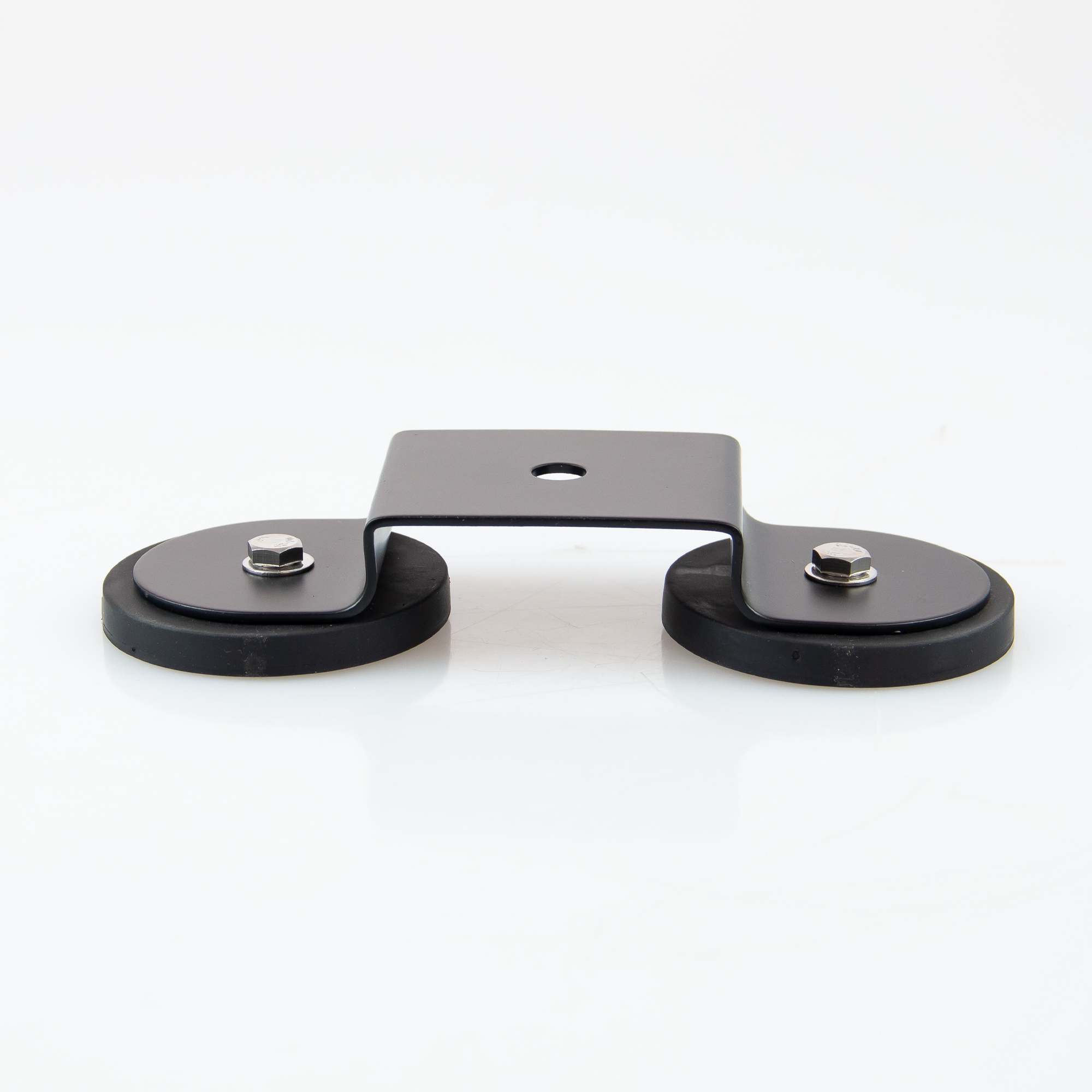 Magnetfuss mit Montagehalterung und 2 gummierten Magneten Ø66mm