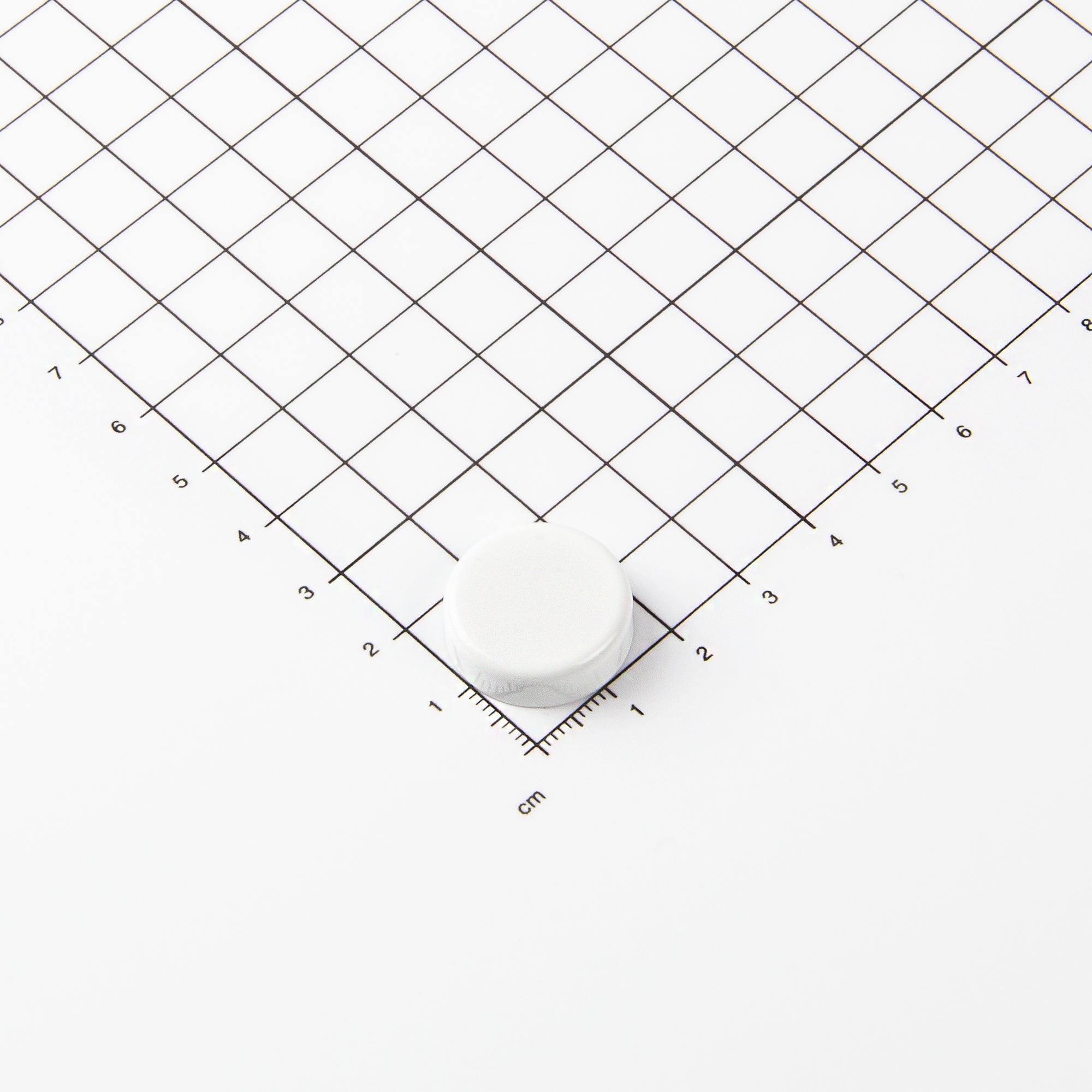 Weißer Ferrit Topfmagnet Ø20x6mm