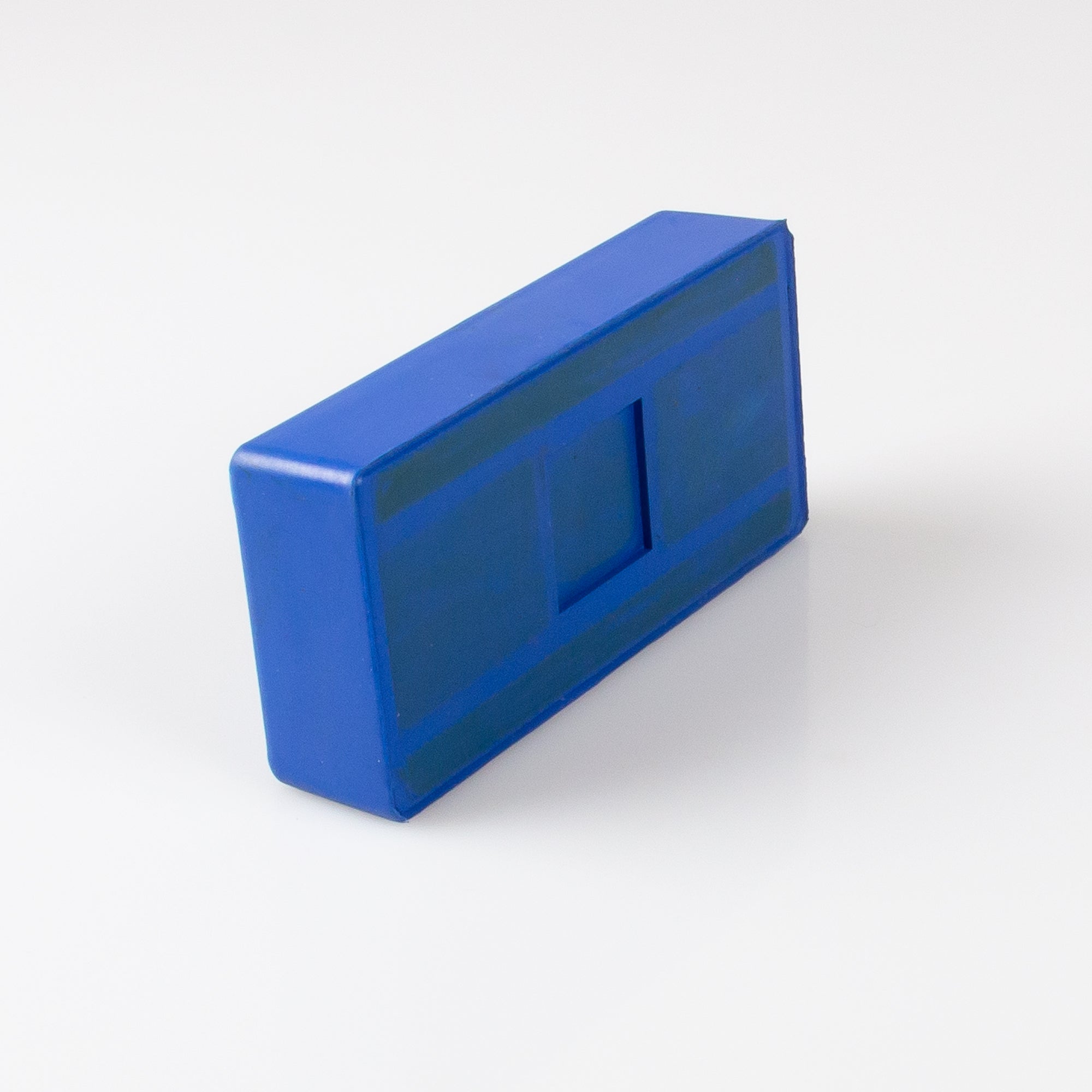 Gummierter Magnet 125x61x28mm mit Gewindezapfen M10 Haftfläche