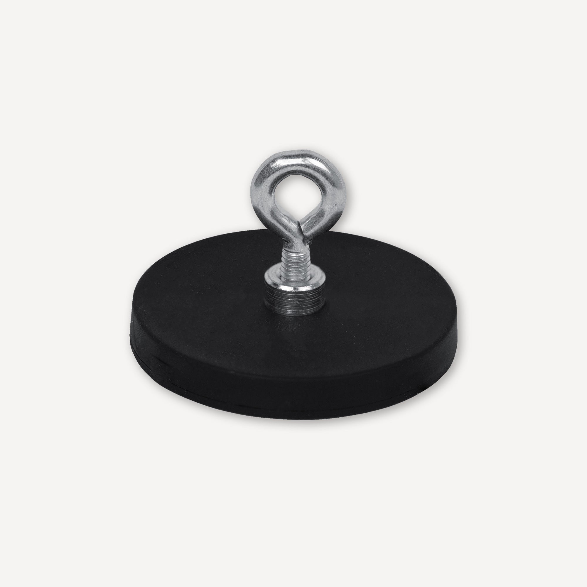 Gummierter Magnet Ø43x6mm mit Öse