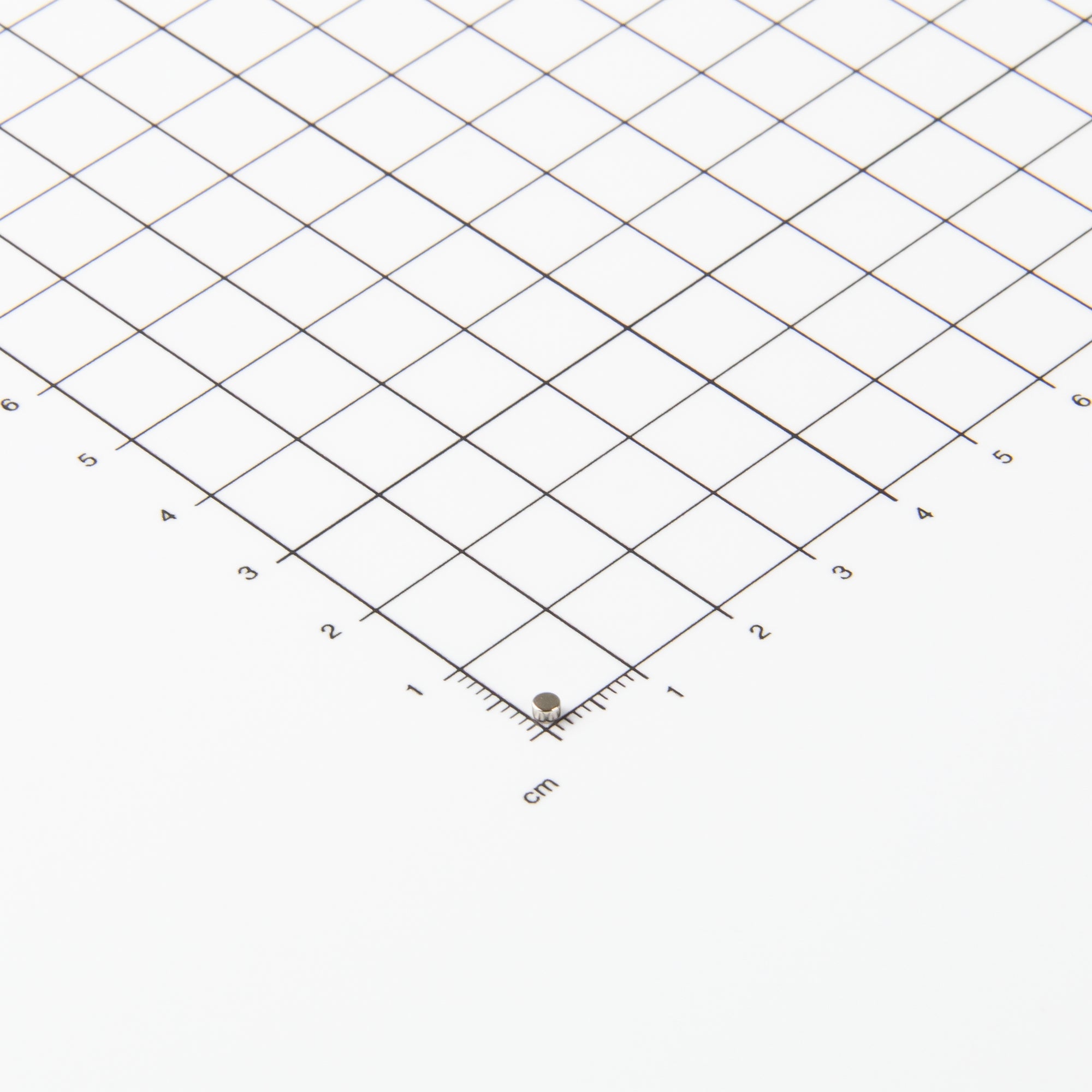 Flacher Scheibenmagnet aus Neodym mit der Abmessung Ø2,4x1,4mm