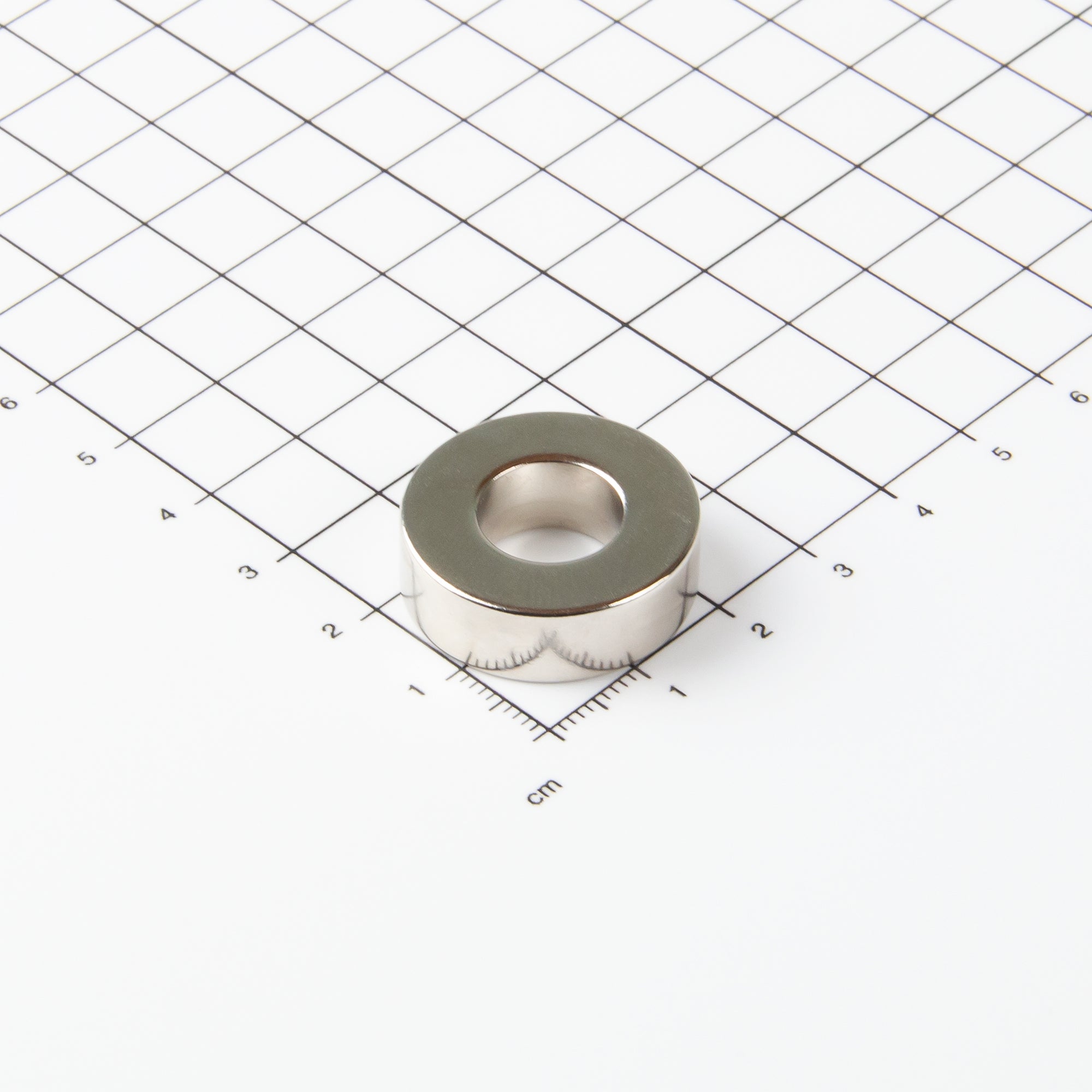 Ringmagnet aus Neodym mit der Abmessung Ø25xØ12x8mm