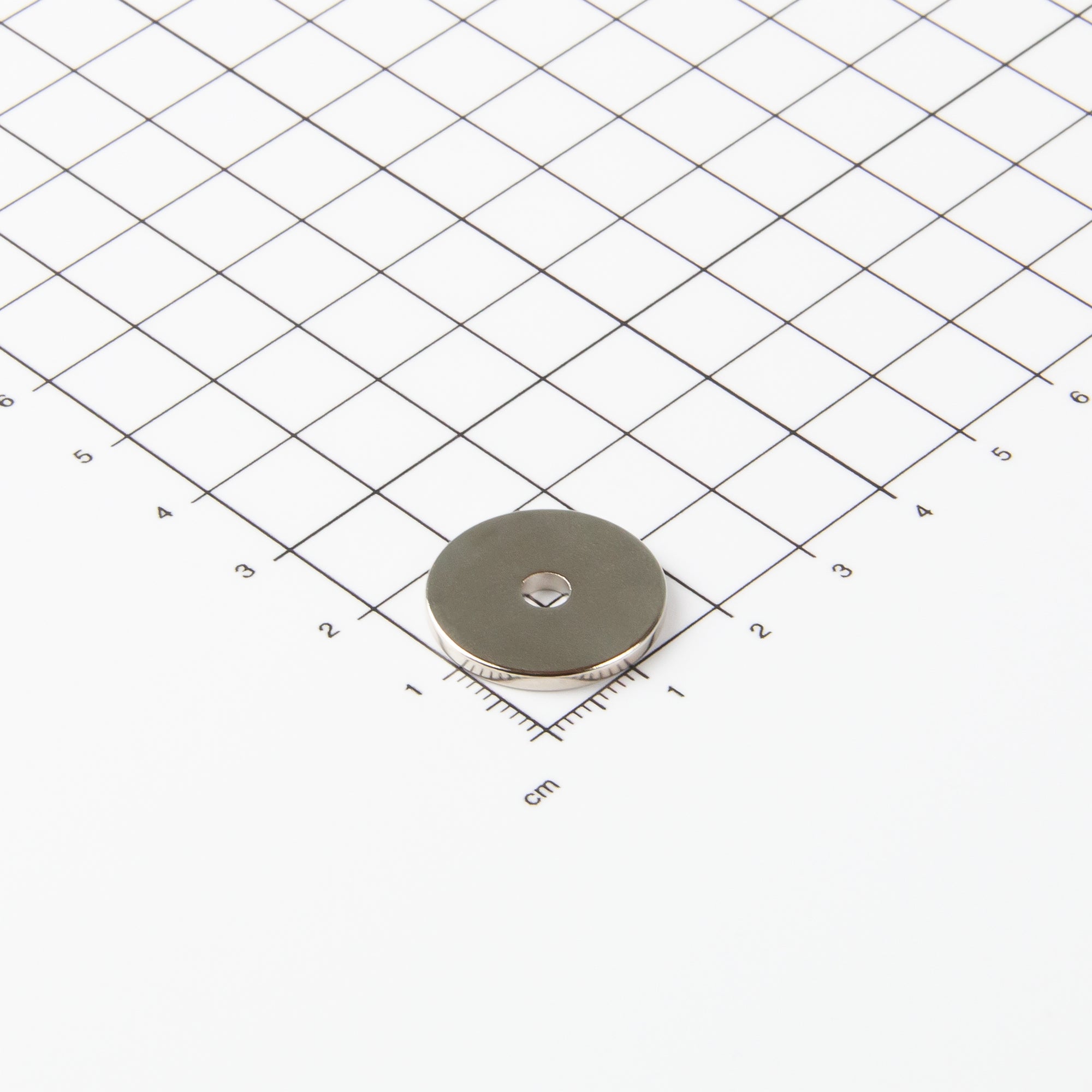 Ringmagnet aus Neodym mit der Abmessung Ø20xØ4x2mm