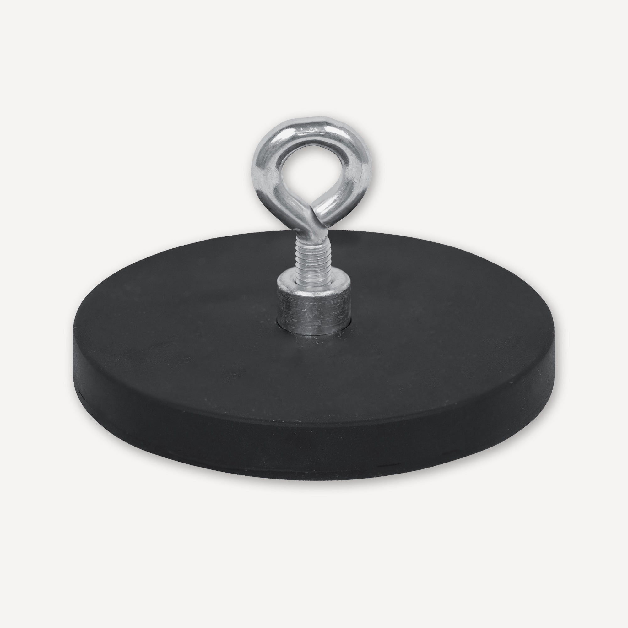 Gummierter Magnet Ø66x8,5mm mit Öse