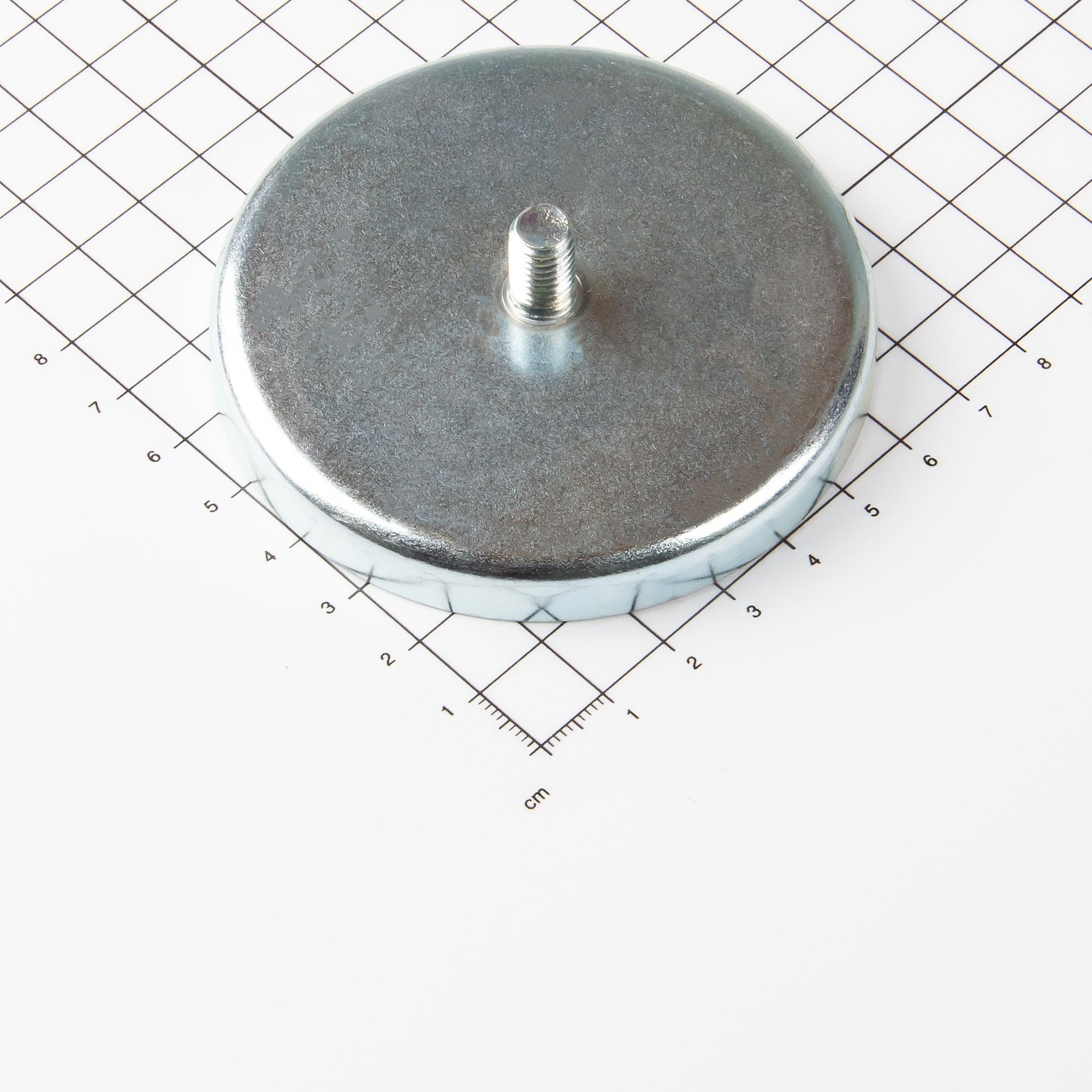 Ferrit-Flachgreifer Ø80x10mm mit Gewindezapfen M8