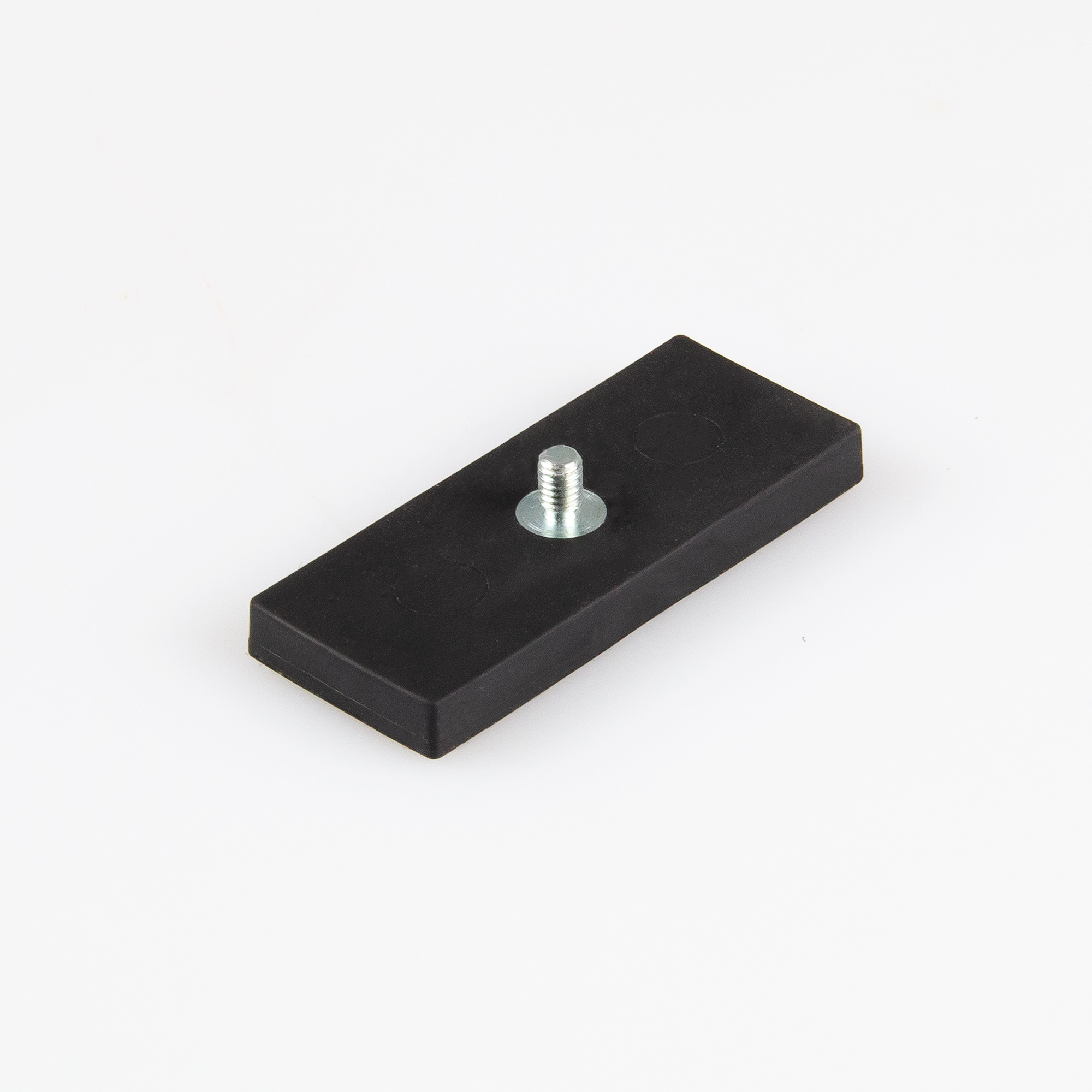 Gummierter Magnet mit Gewindezapfen M4