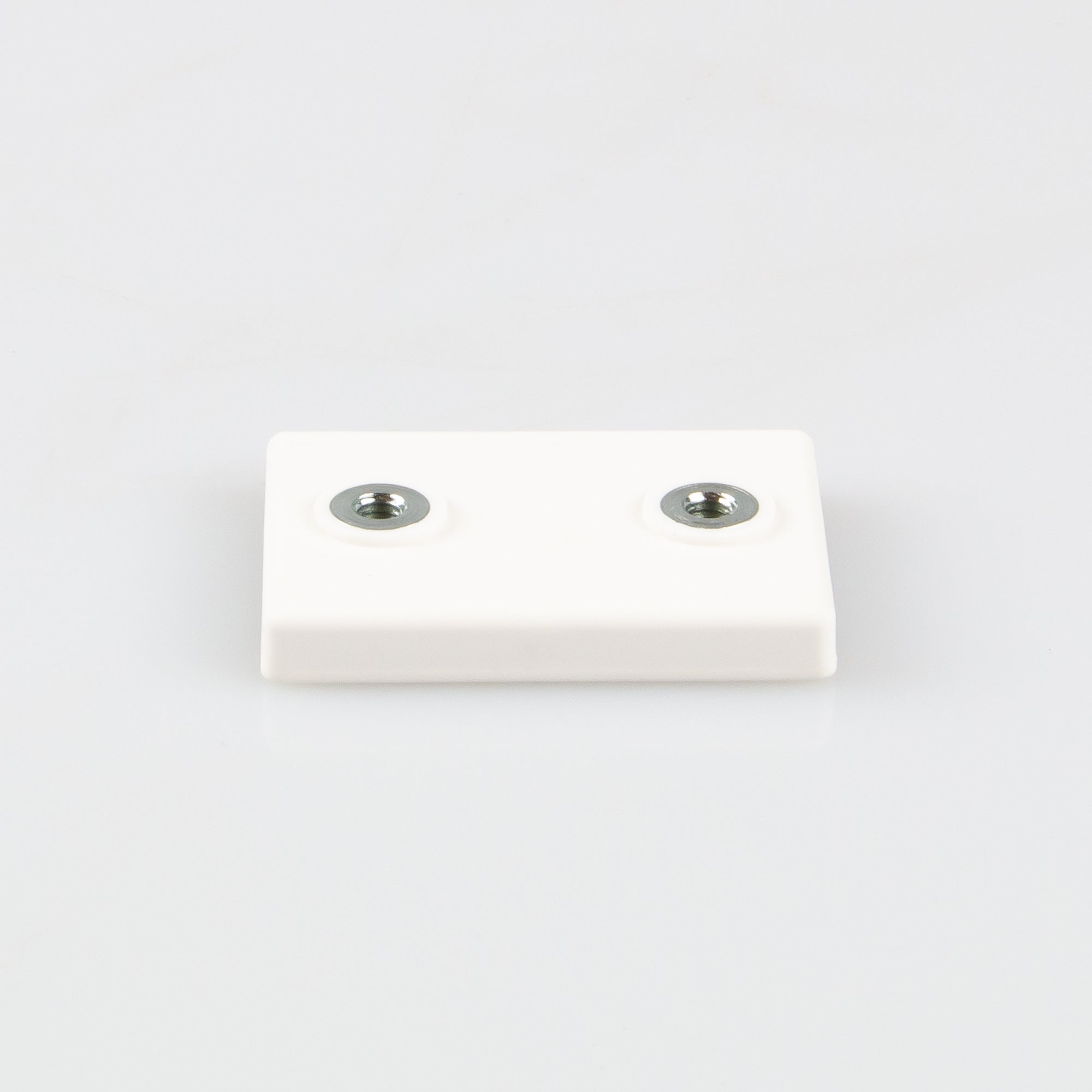 Gummierter weißer Magnet 43x31x6,9mm mit Innengewinde M4