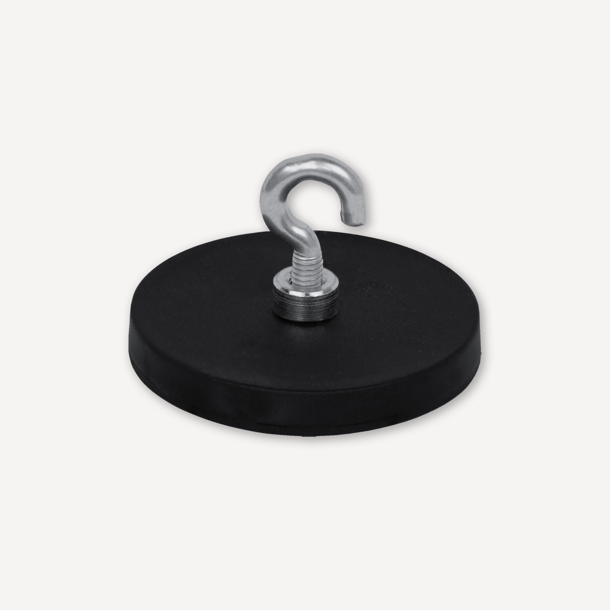 Gummierter Magnet Ø43x6mm mit Haken