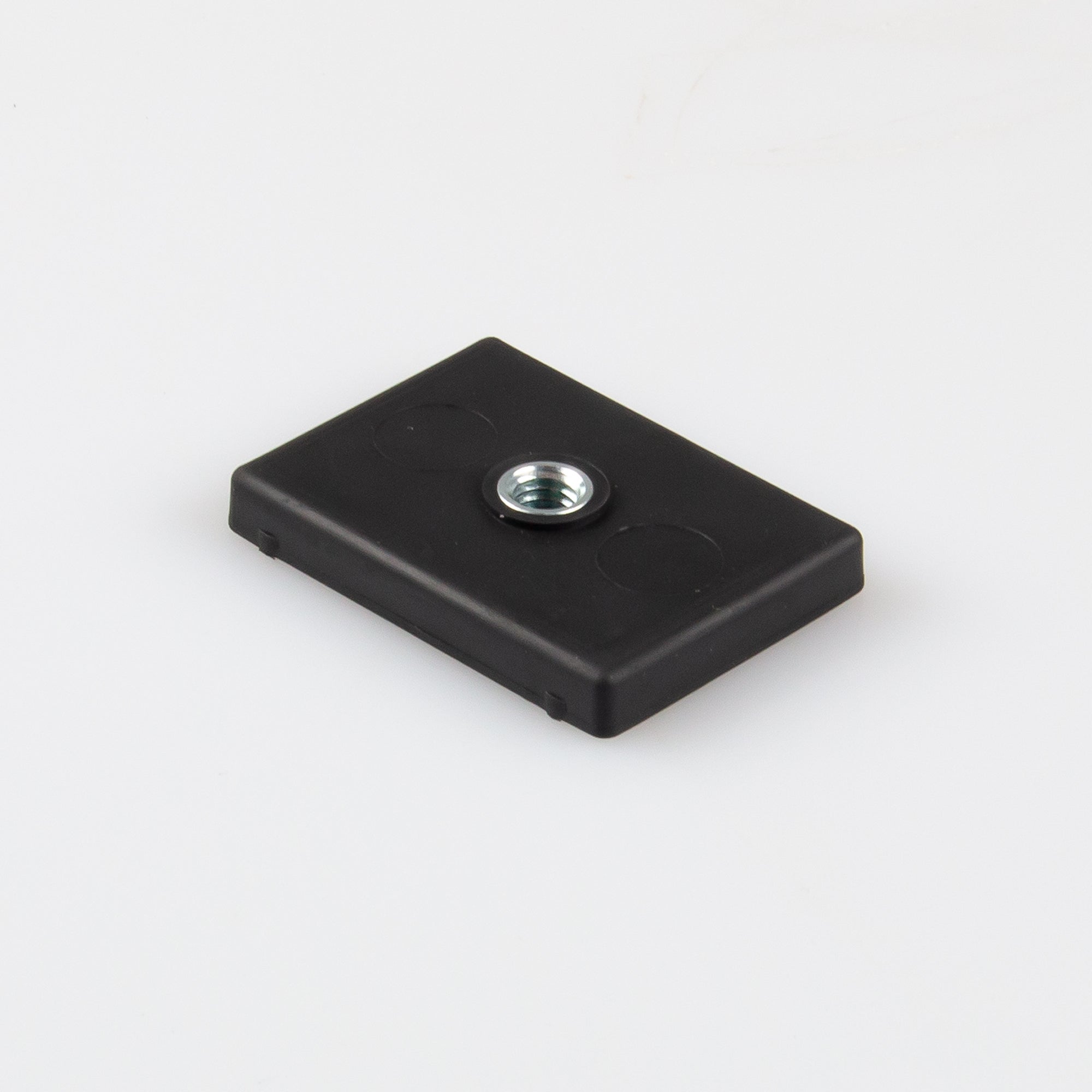 Gummierter Magnet 43x31x6,9mm mit Innengewinde M6