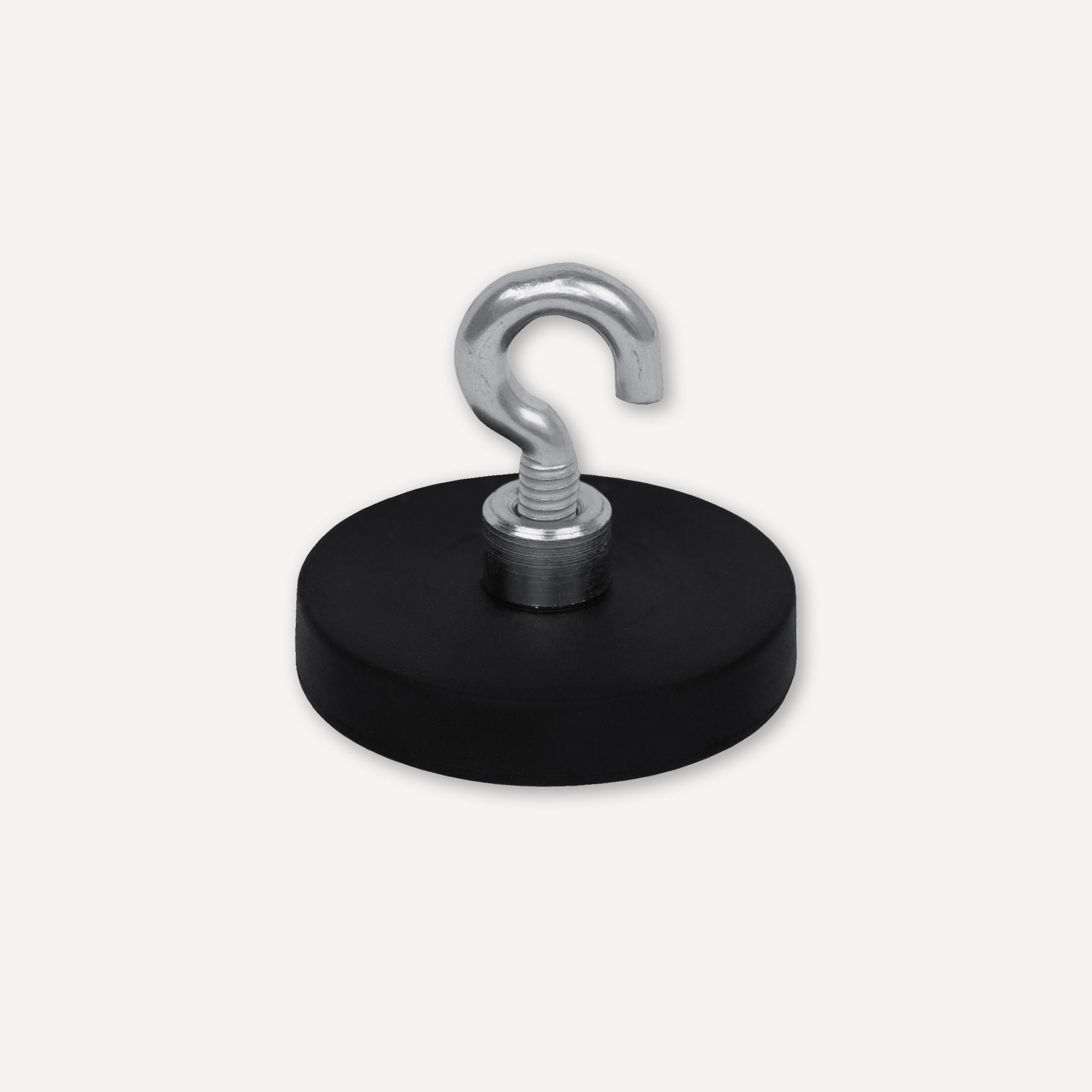 Gummierter Magnet Ø31x6mm mit Haken