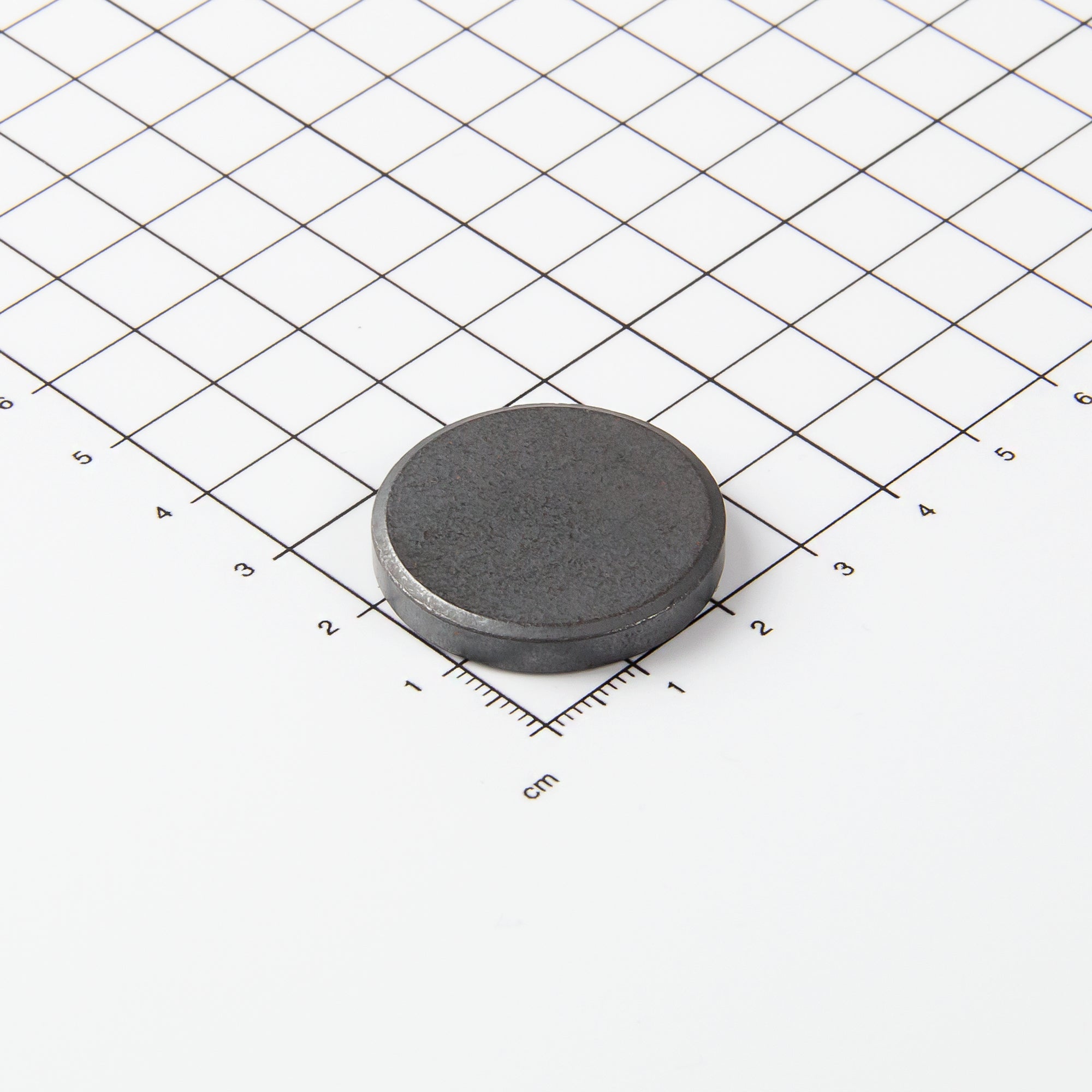Scheibenmagnet aus Ferrit in der Abmessung Ø30x5mm