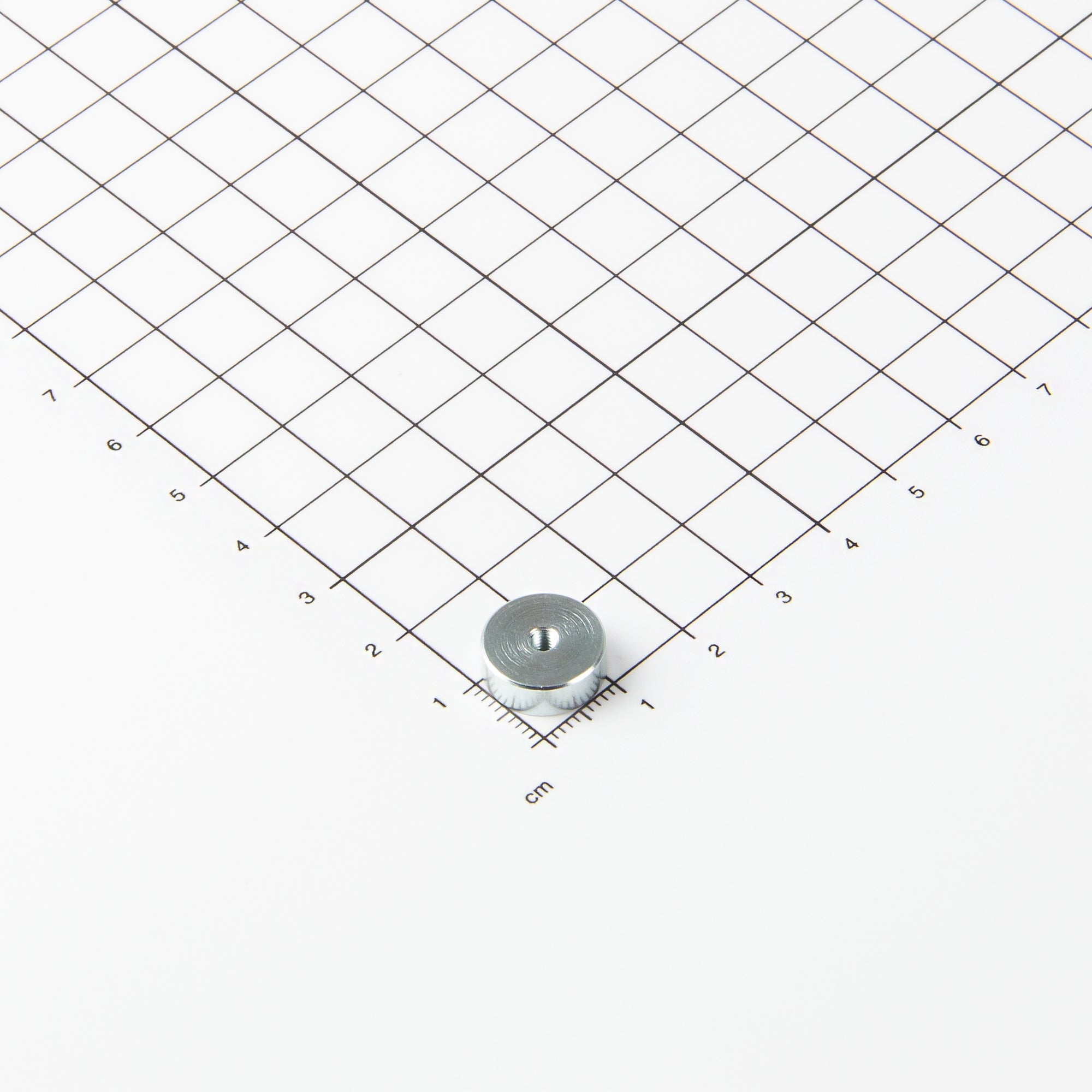 Neodym Topfmagnet mit Innengewinde M3 in der Abmessung Ø13x4,5mm