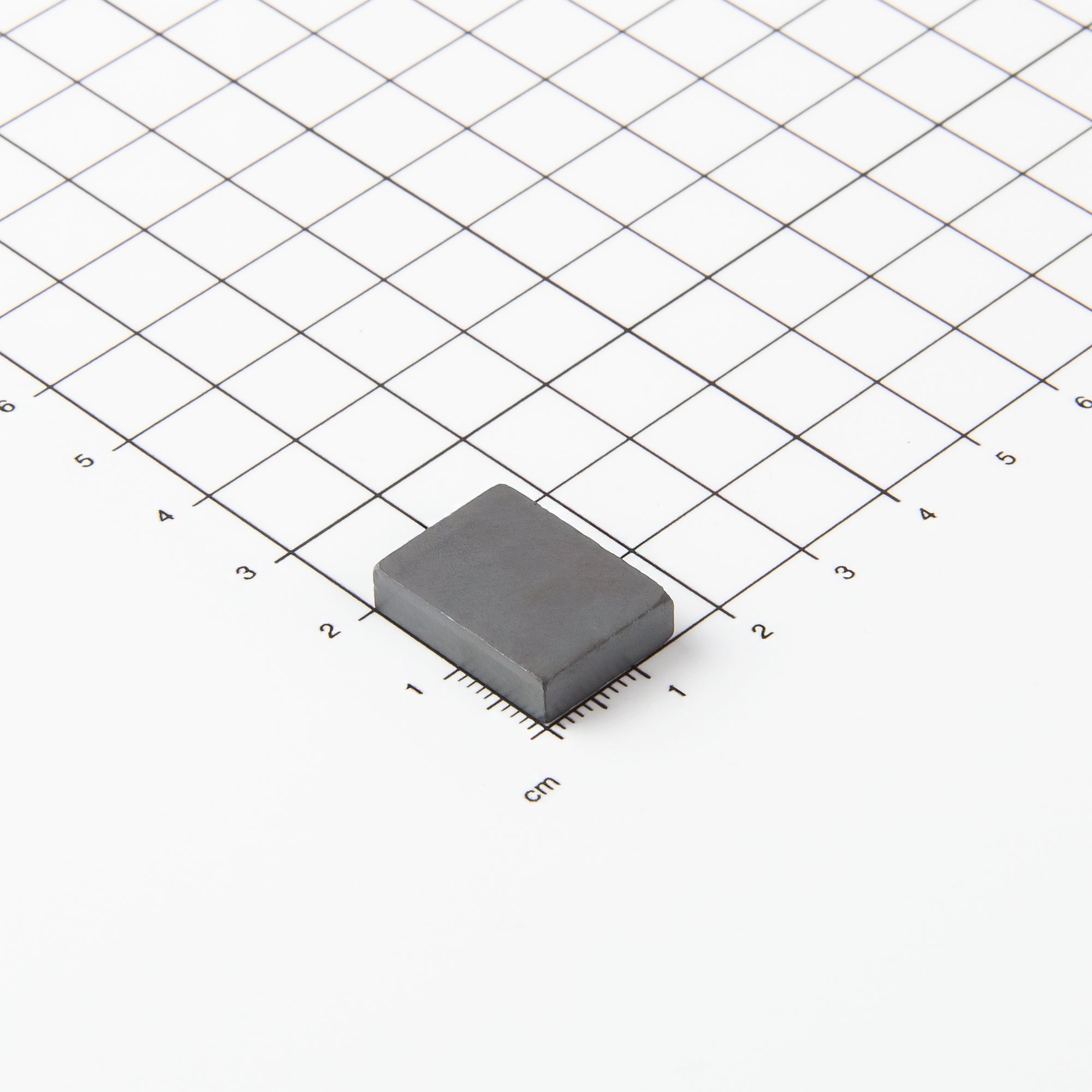 Blockmagnet aus Ferrit in der Abmessung 20x15x4,9mm