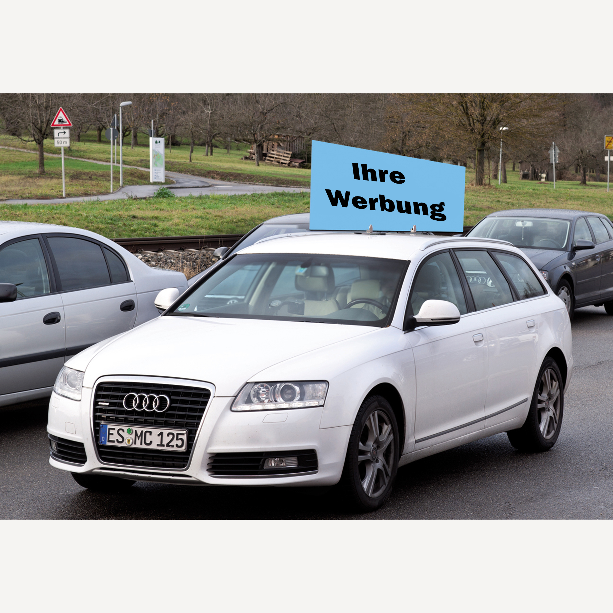 Magnetischer Werbe-Autodachträger Anwendung