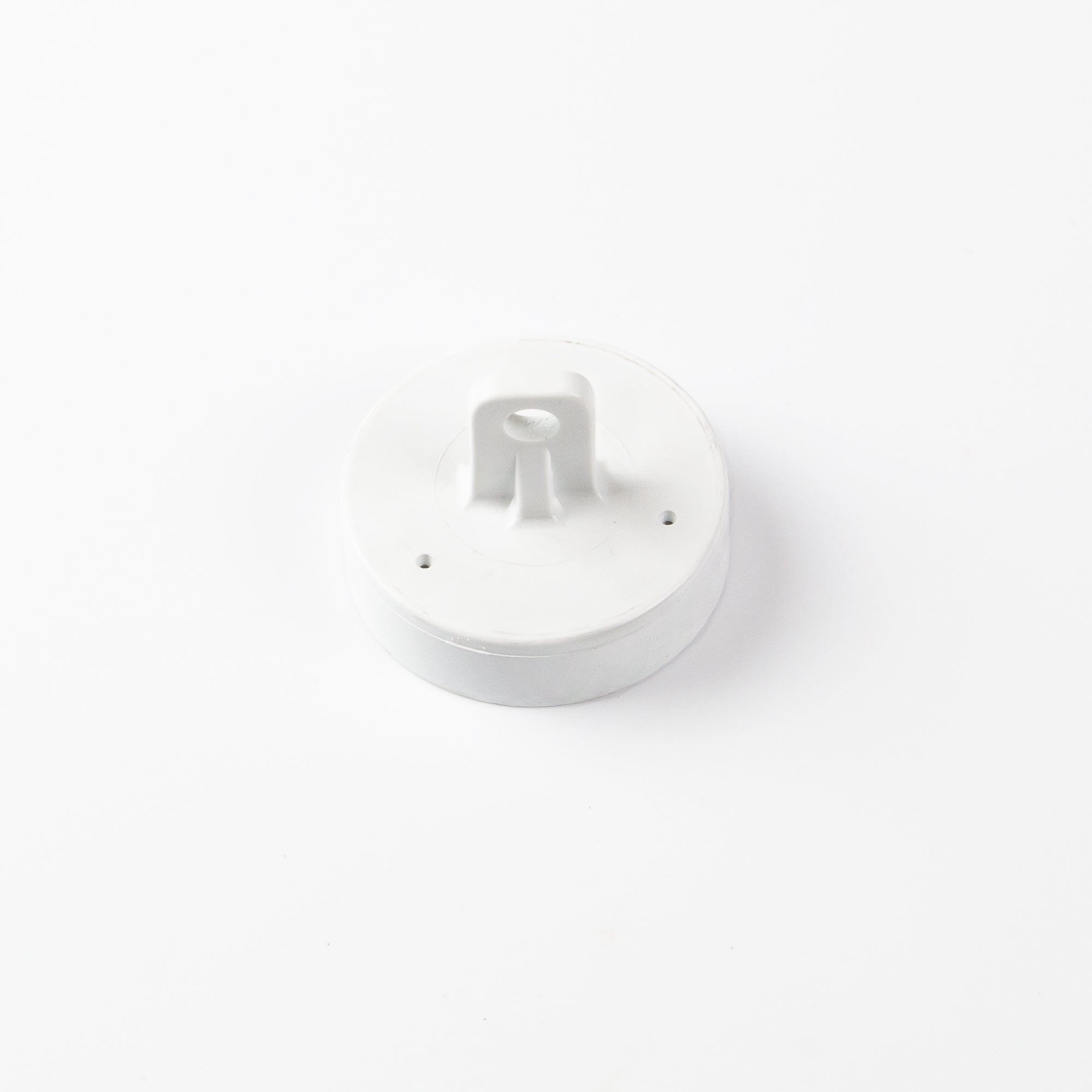 Ferrit Flachgreifer mit Öse Ø43x12,5mm und weißer Ummantelung aus Gummi