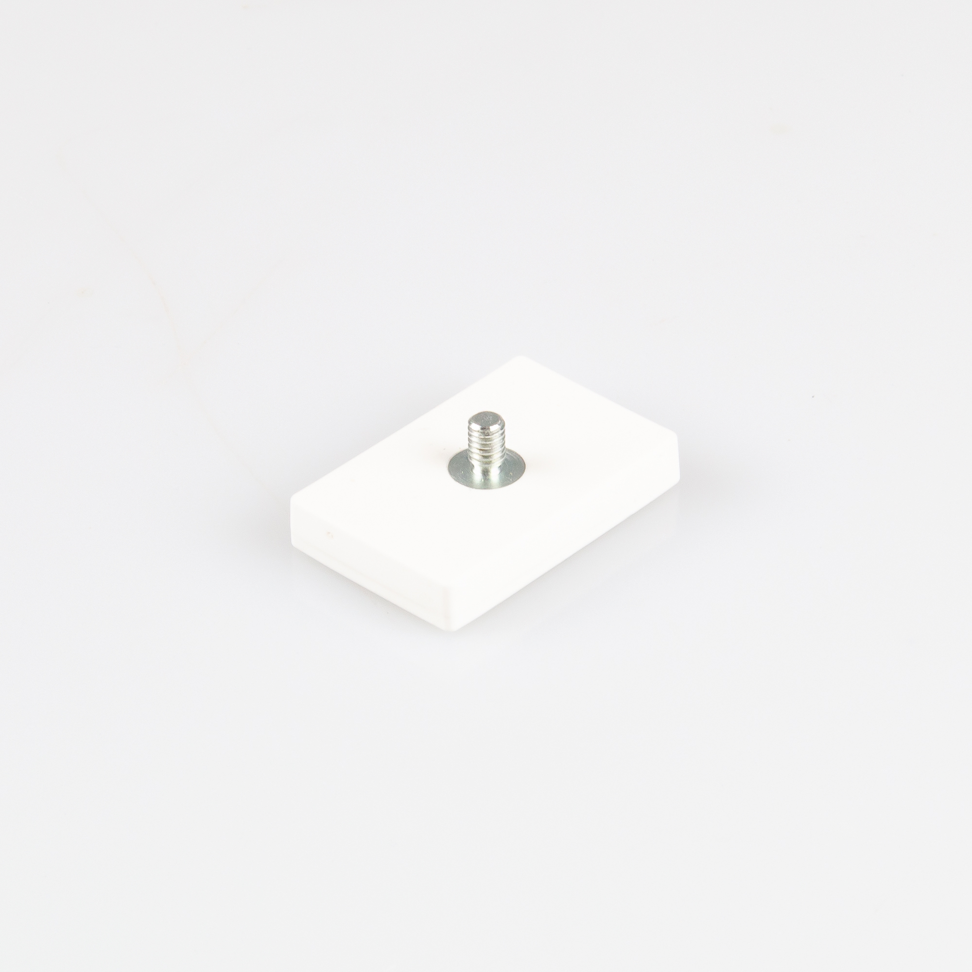 Gummierter Magnet mit Gewindezapfen M4