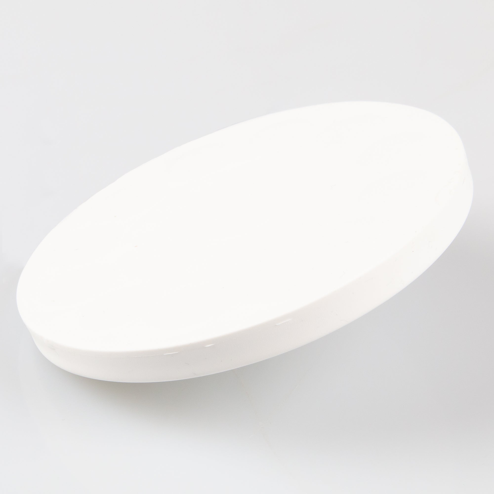 Gummierter weißer Magnet Ø88x8,5mm mit Gewindezapfen M8 Haftfläche