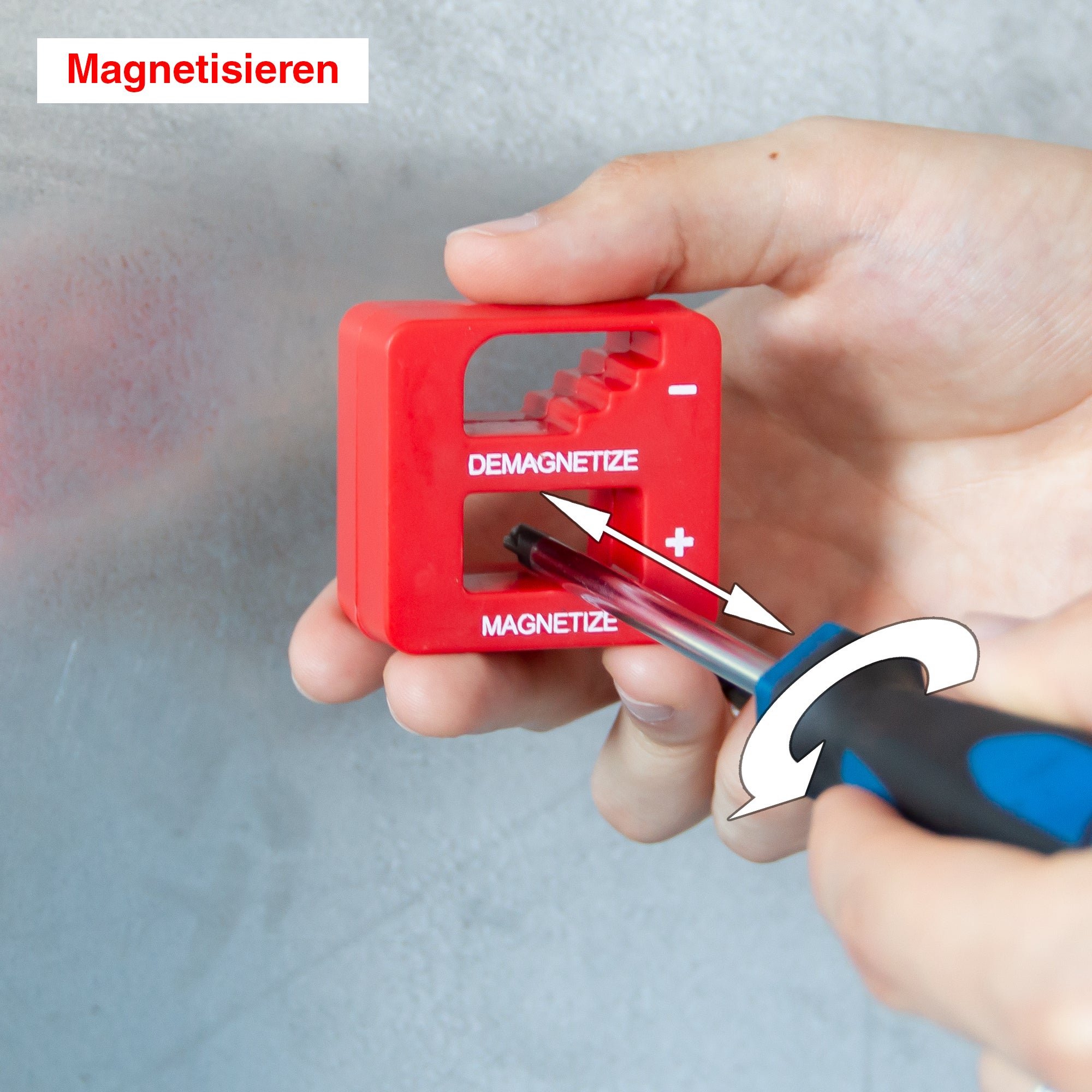 Magnetisier- und Entmagnetisiergerät für Schraubendreher Bedienung