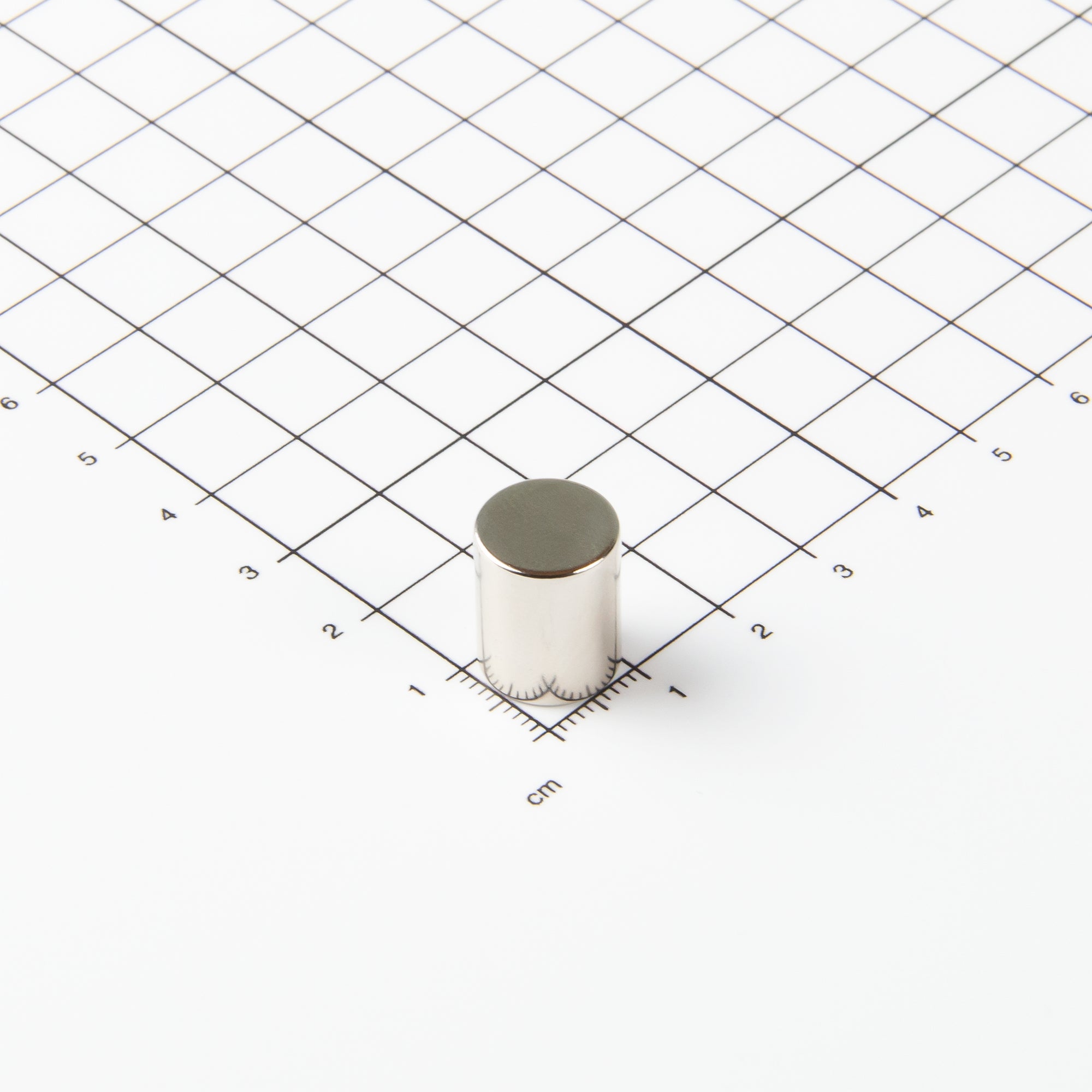 Zylindrischer Stabmagnet aus Neodym mit der Abmessung Ø12x15mm