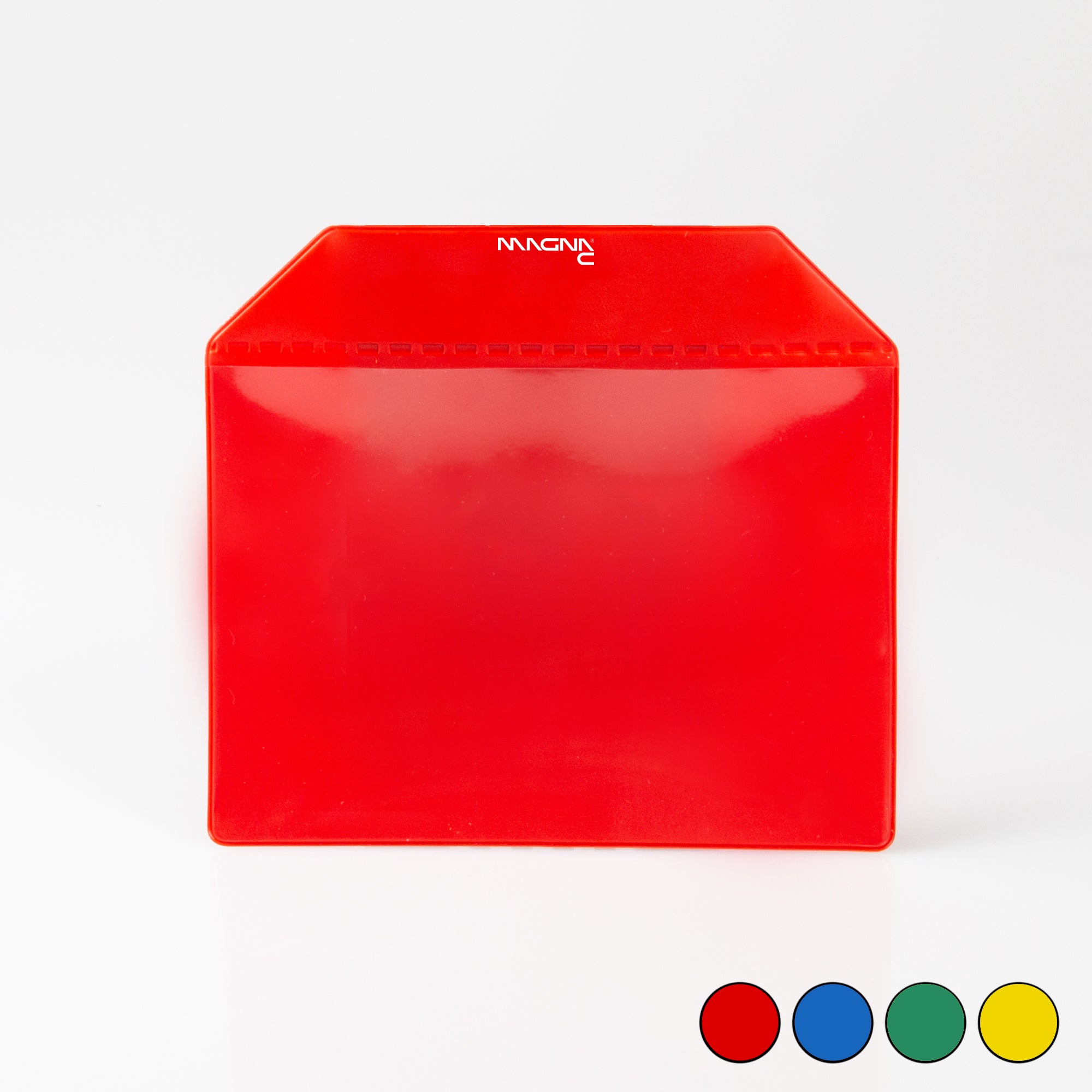 Magnettasche rot 155x110mm mit Magnetband für DIN A6