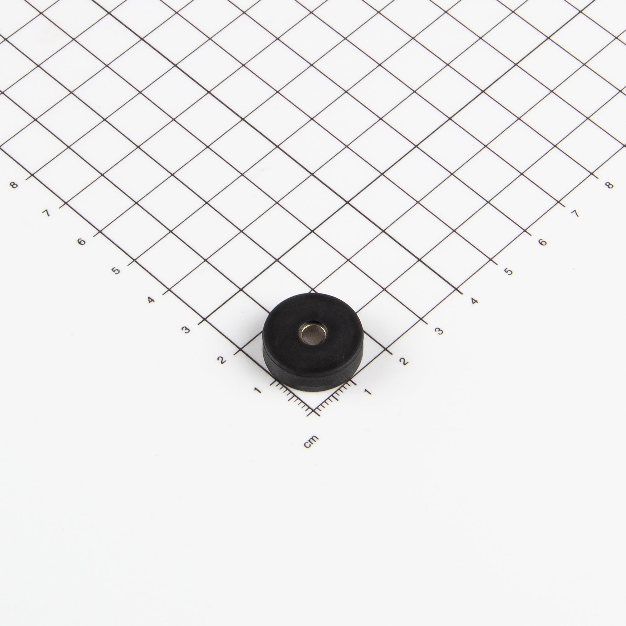 Gummiertes Magnetsystem Ø19,5x6,5mm mit konischer Senkung
