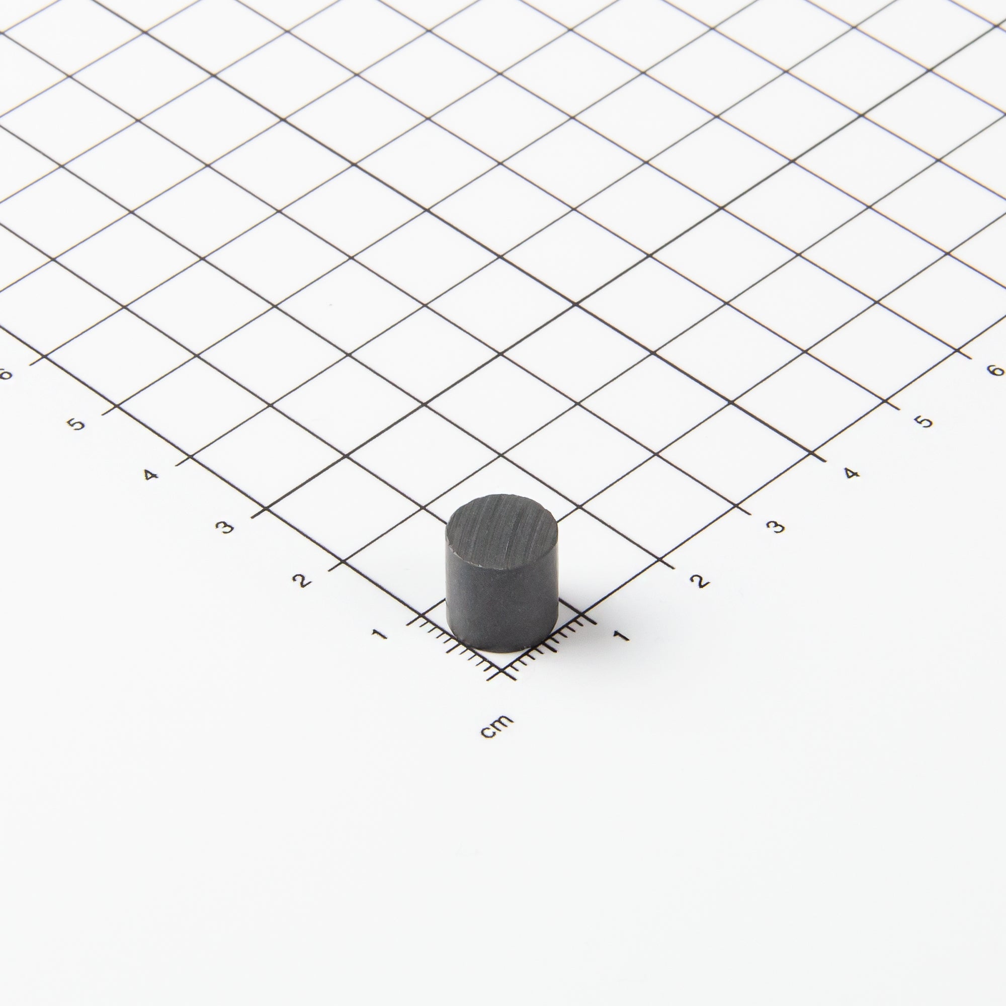 Scheibenmagnet aus Ferrit in der Abmessung Ø10x10mm