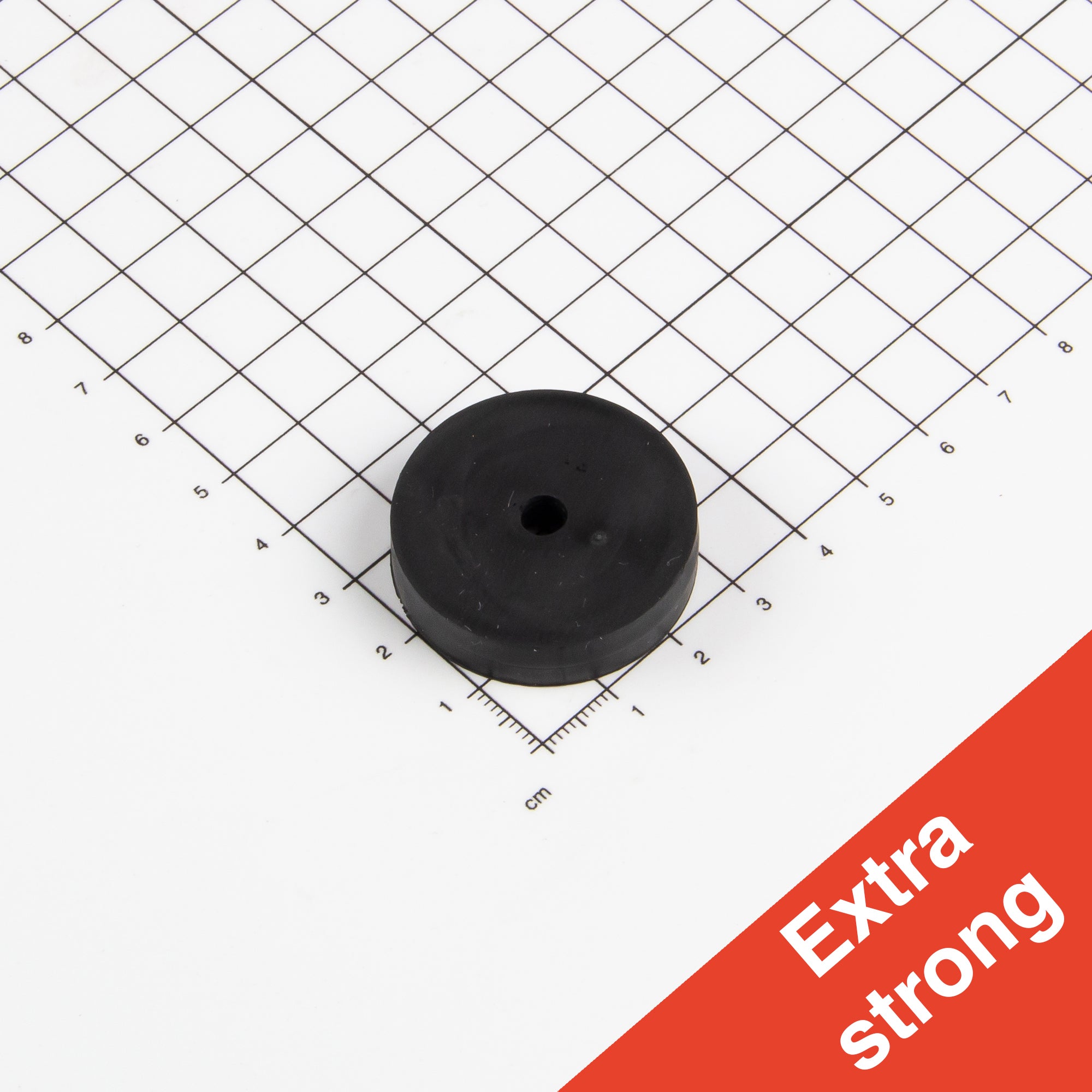 Gummiertes Magnetsystem Ø34,5x7,6mm mit konischer Senkung