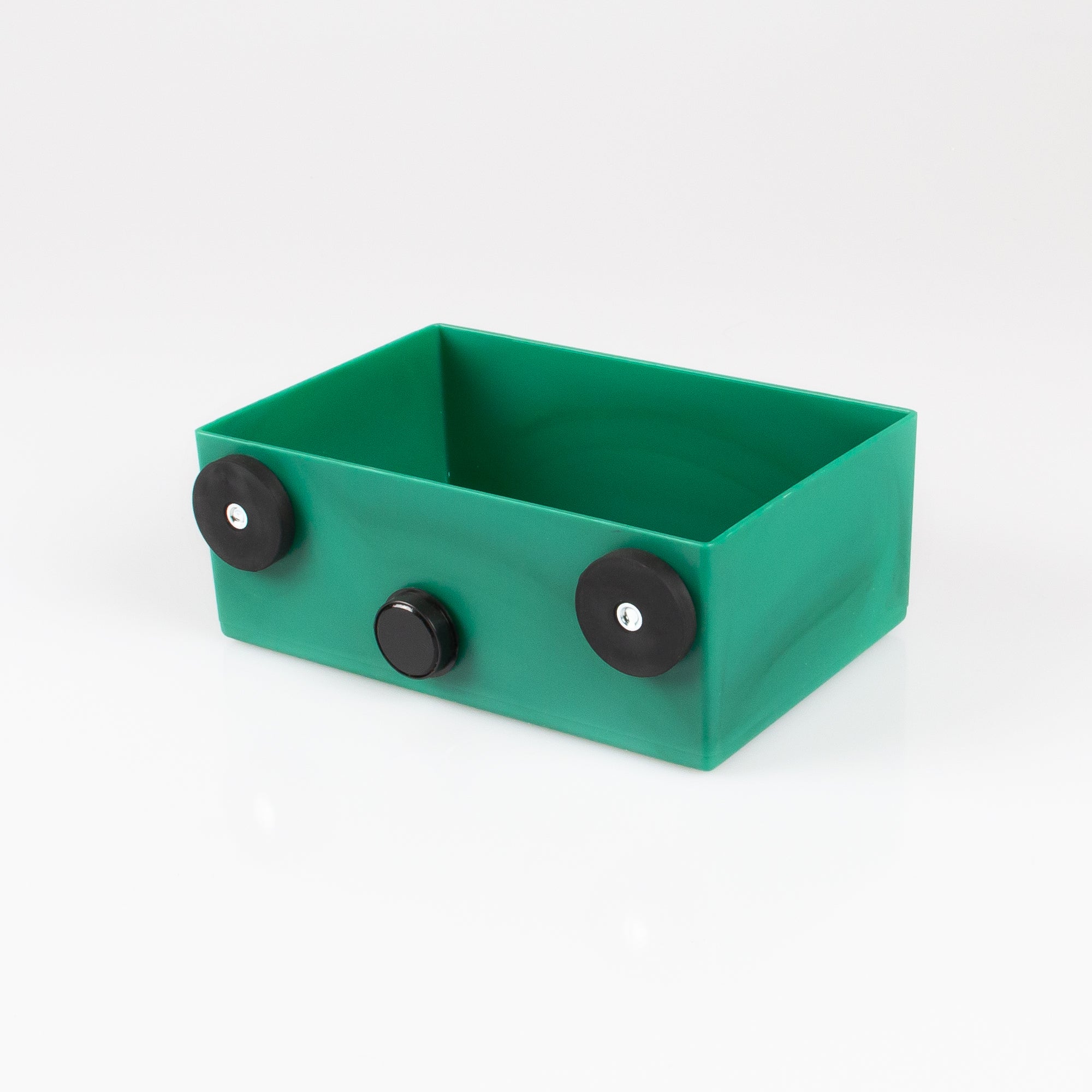 Magnetischer Sichtkasten 162x108x63mm grün Rückseite
