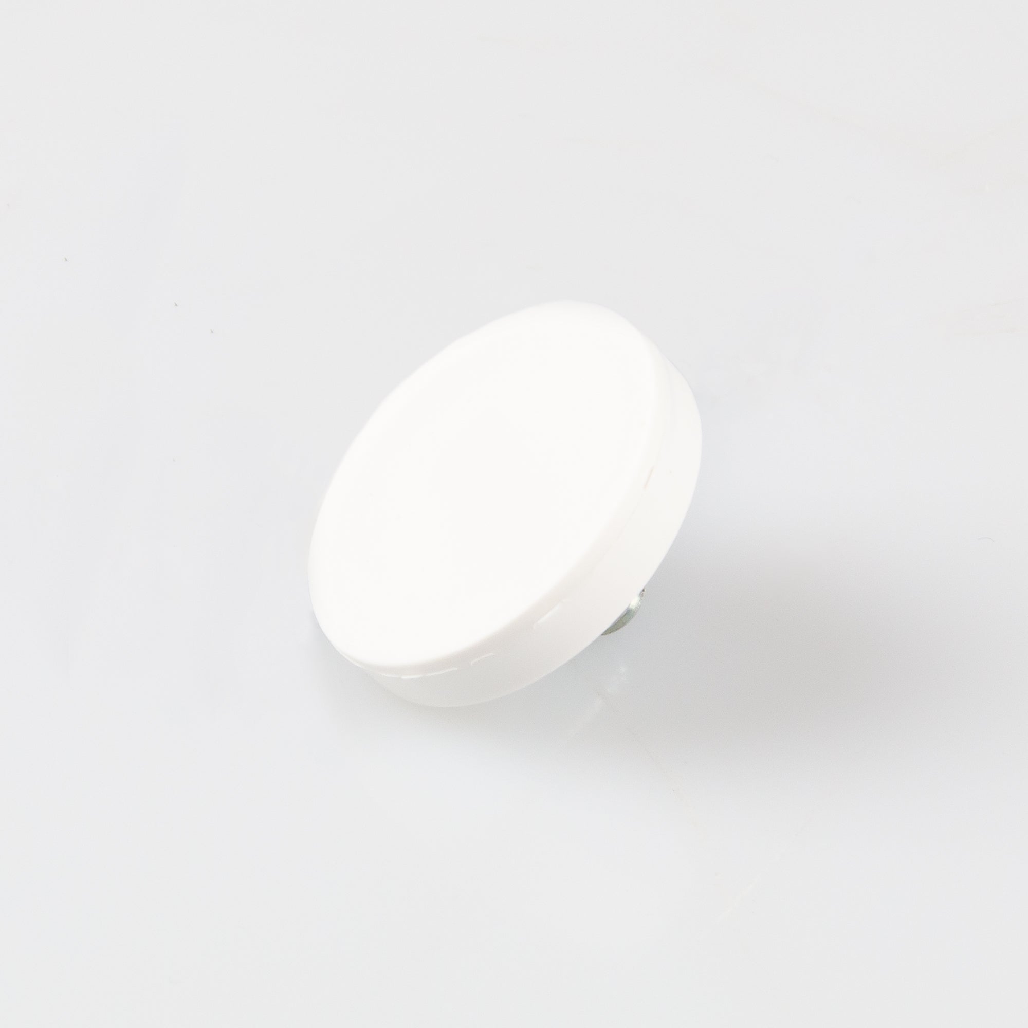 Gummierter weißer Magnet Ø31x6mm mit Gewindezapfen M6 Haftfläche