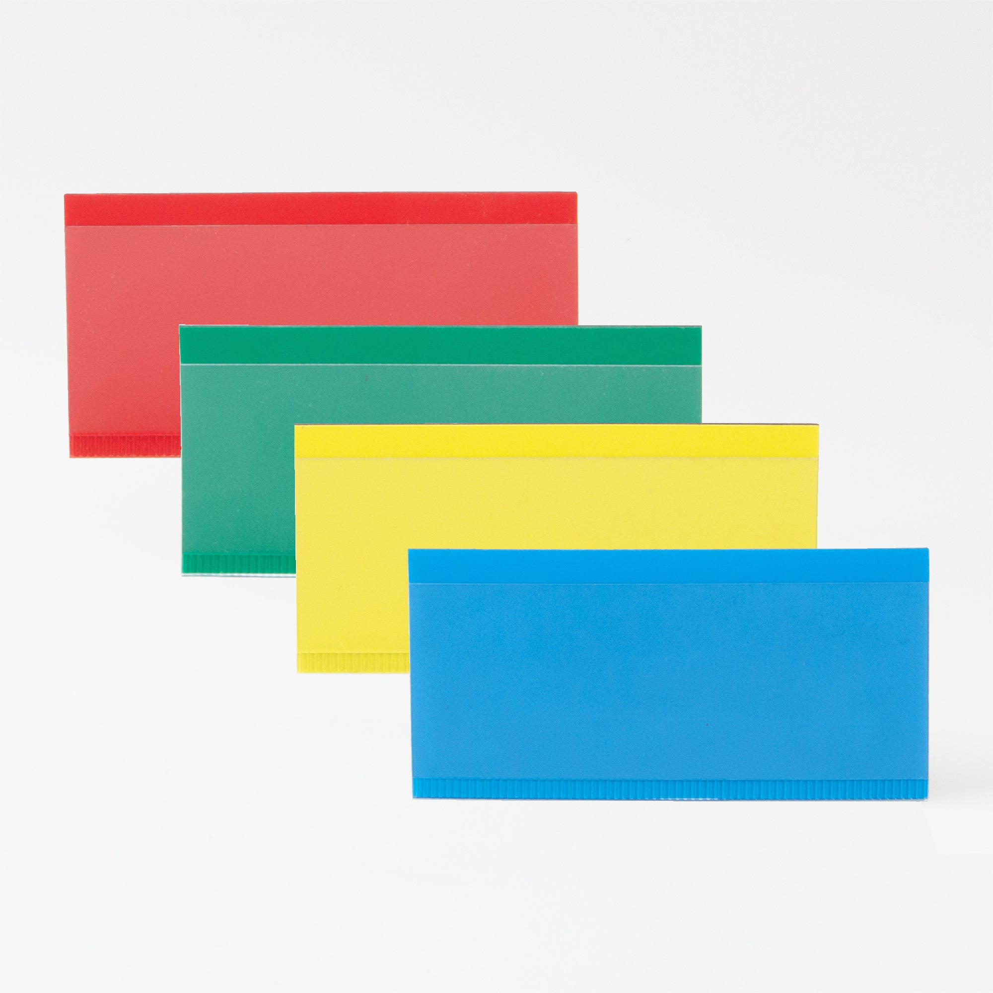 Klarsichtmagnetschild blau 75x30mm 