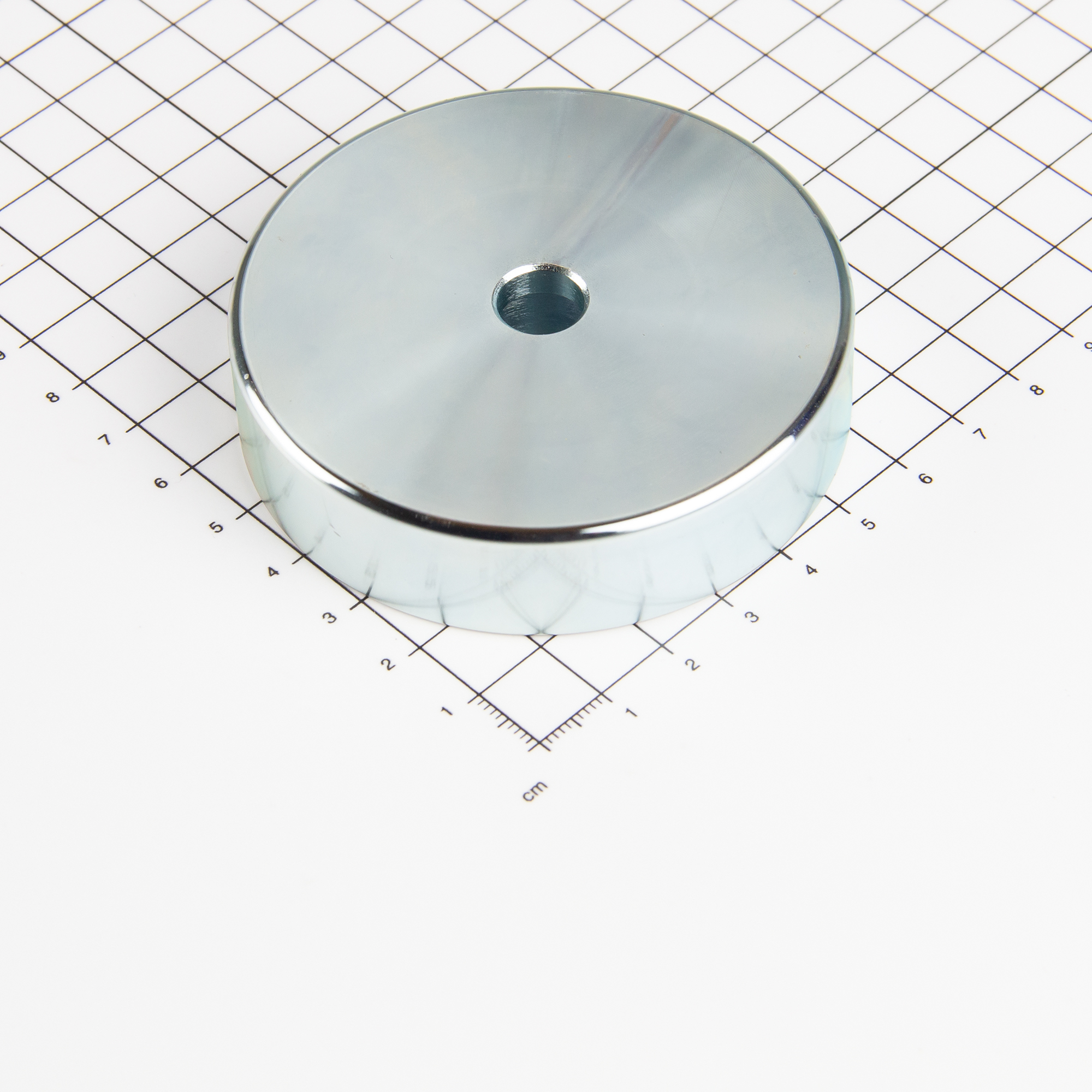 Neodym Topfmagnet Ø75x18mm mit zylindrischer Senkung